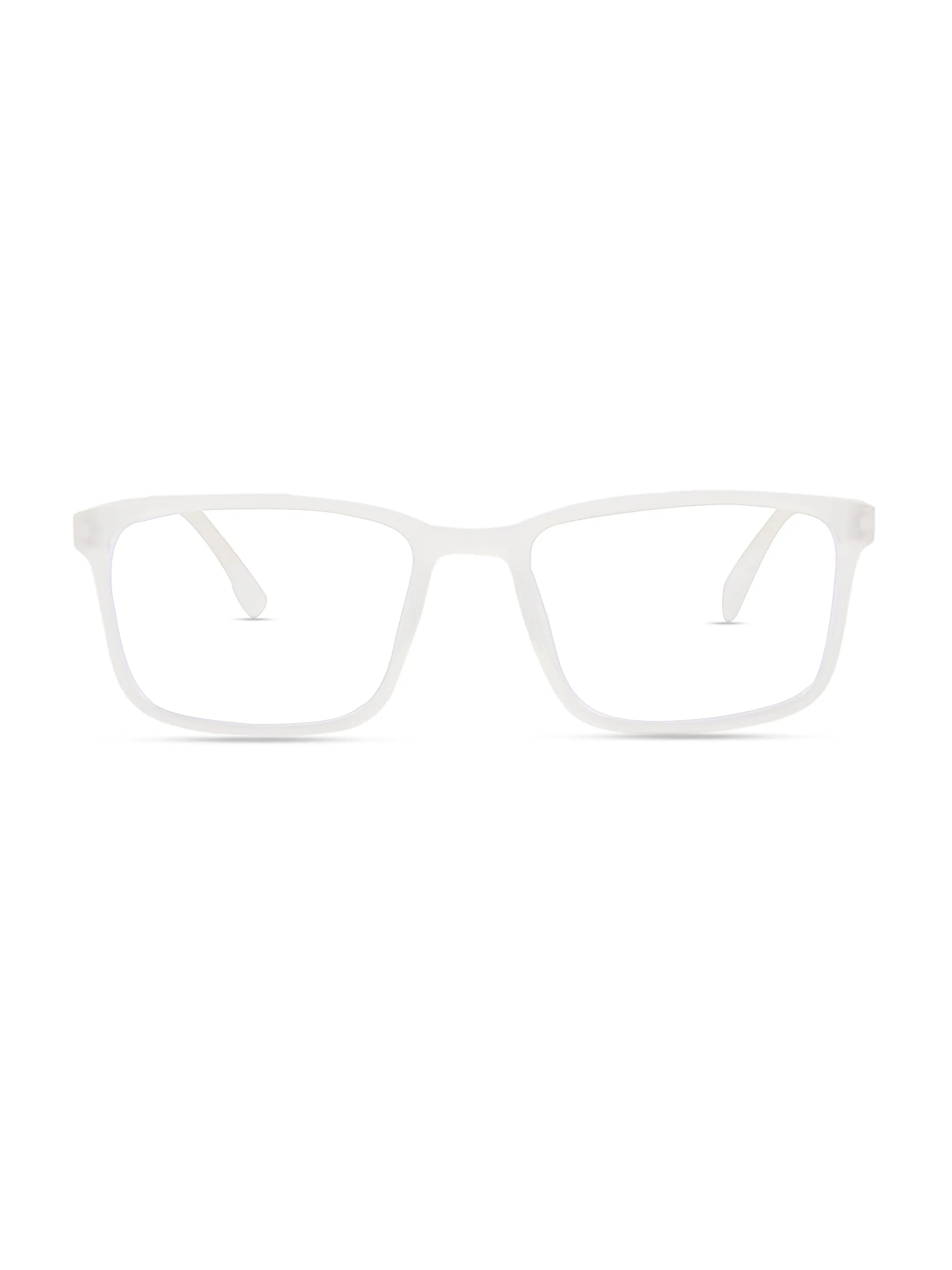 Vizionix | Transparent Medium Full Rim RECTANGLE Computer Glasses for Men & Women [Blue Block]