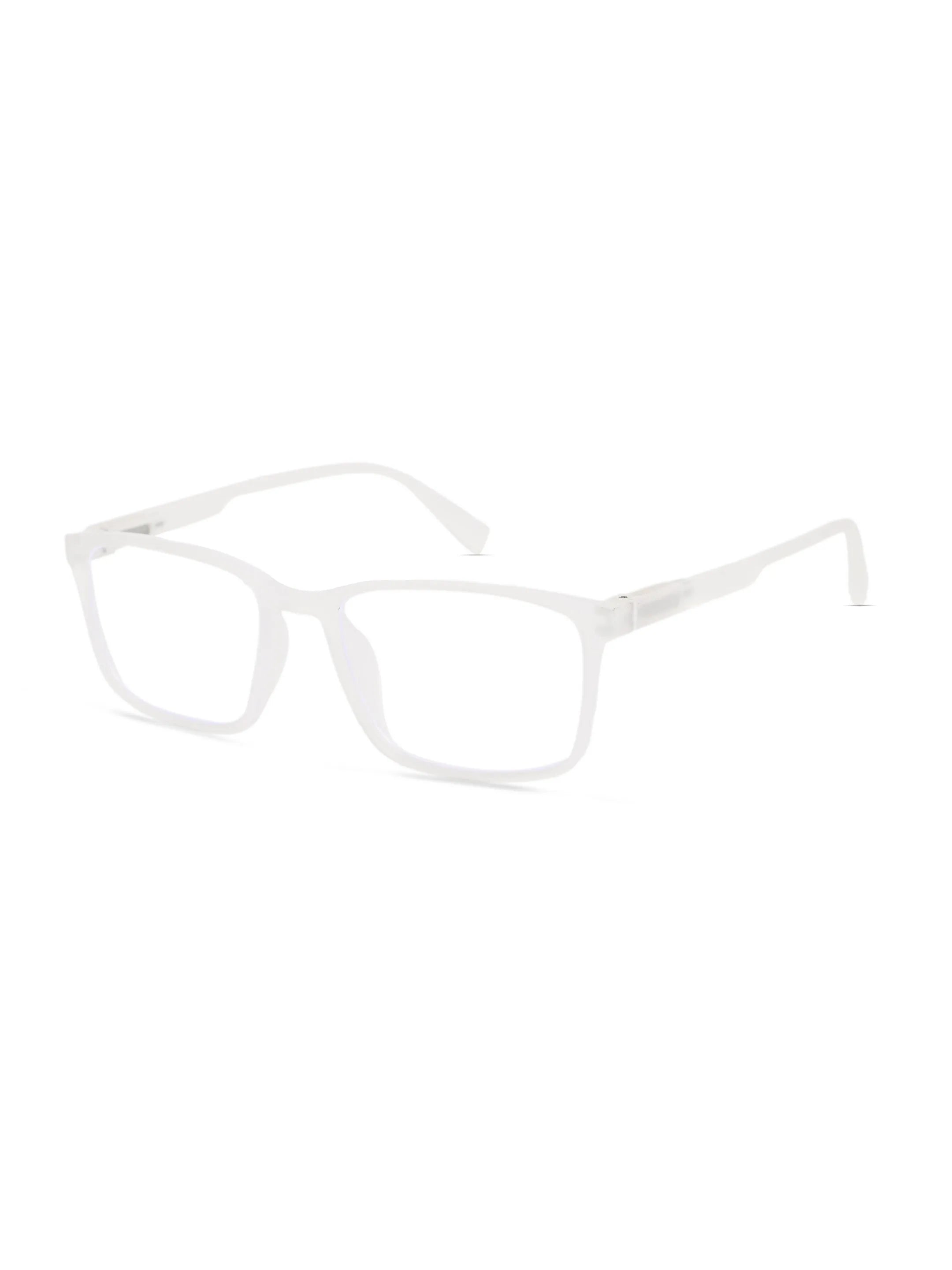 Vizionix | Transparent Medium Full Rim RECTANGLE Computer Glasses for Men & Women [Blue Block]