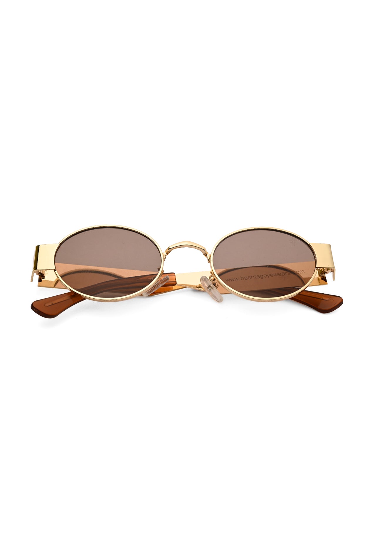 Liora | Brown Small Full Rim Oval Sunglasses for Women [UV-protected]
