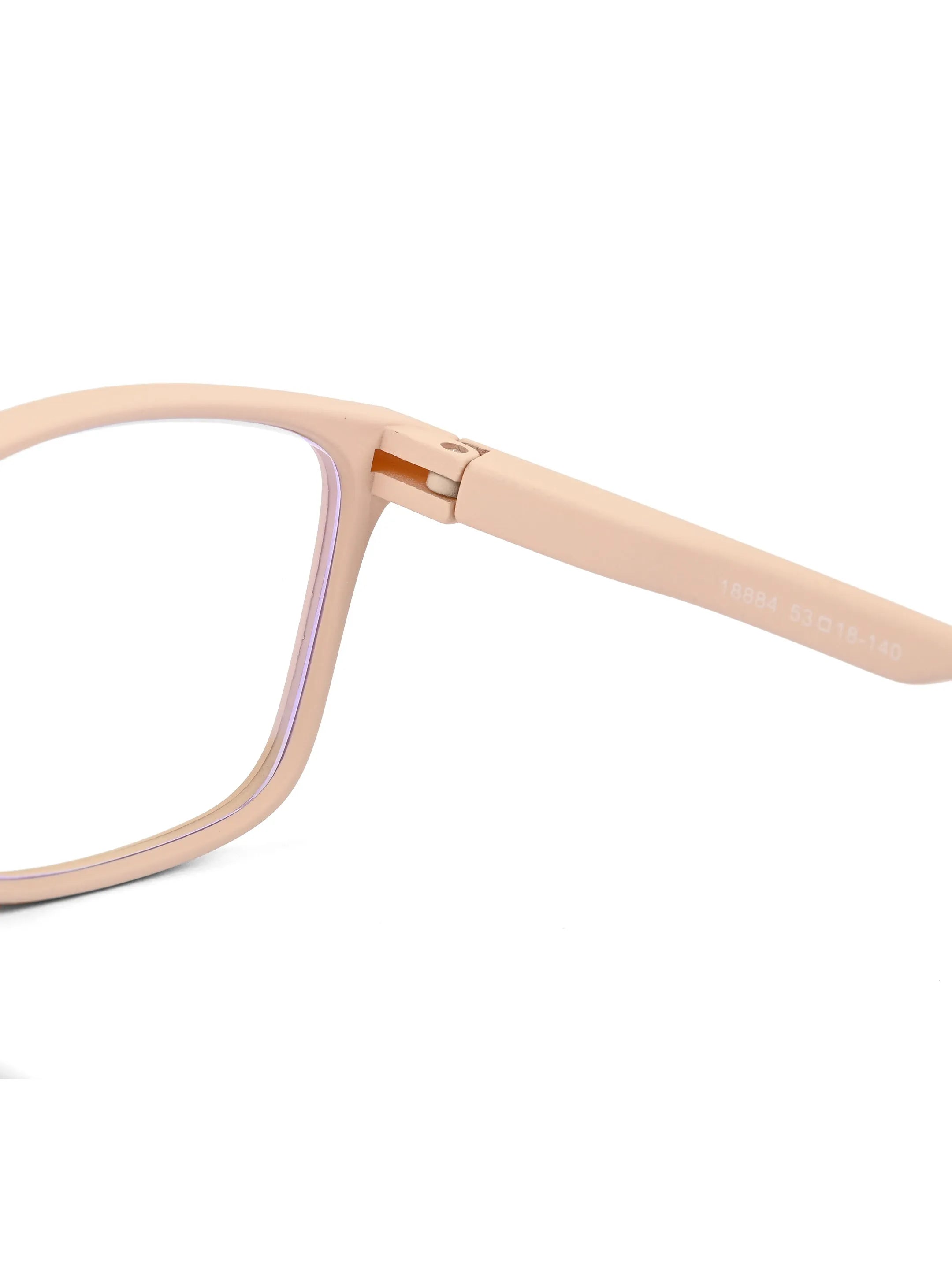 Vizionix | Cream Medium Full Rim RECTANGLE Computer Glasses for Men & Women [Blue Block]