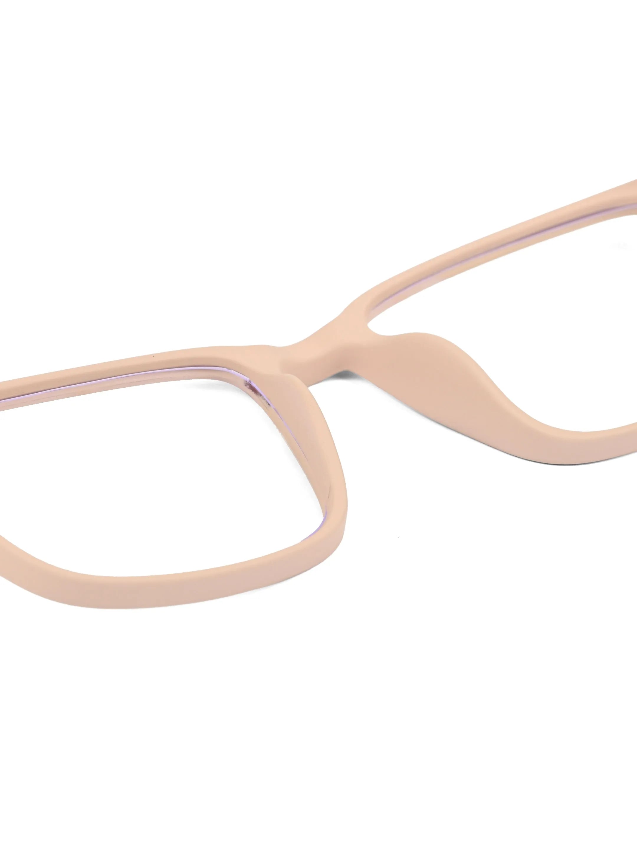 Vizionix | Cream Medium Full Rim RECTANGLE Computer Glasses for Men & Women [Blue Block]