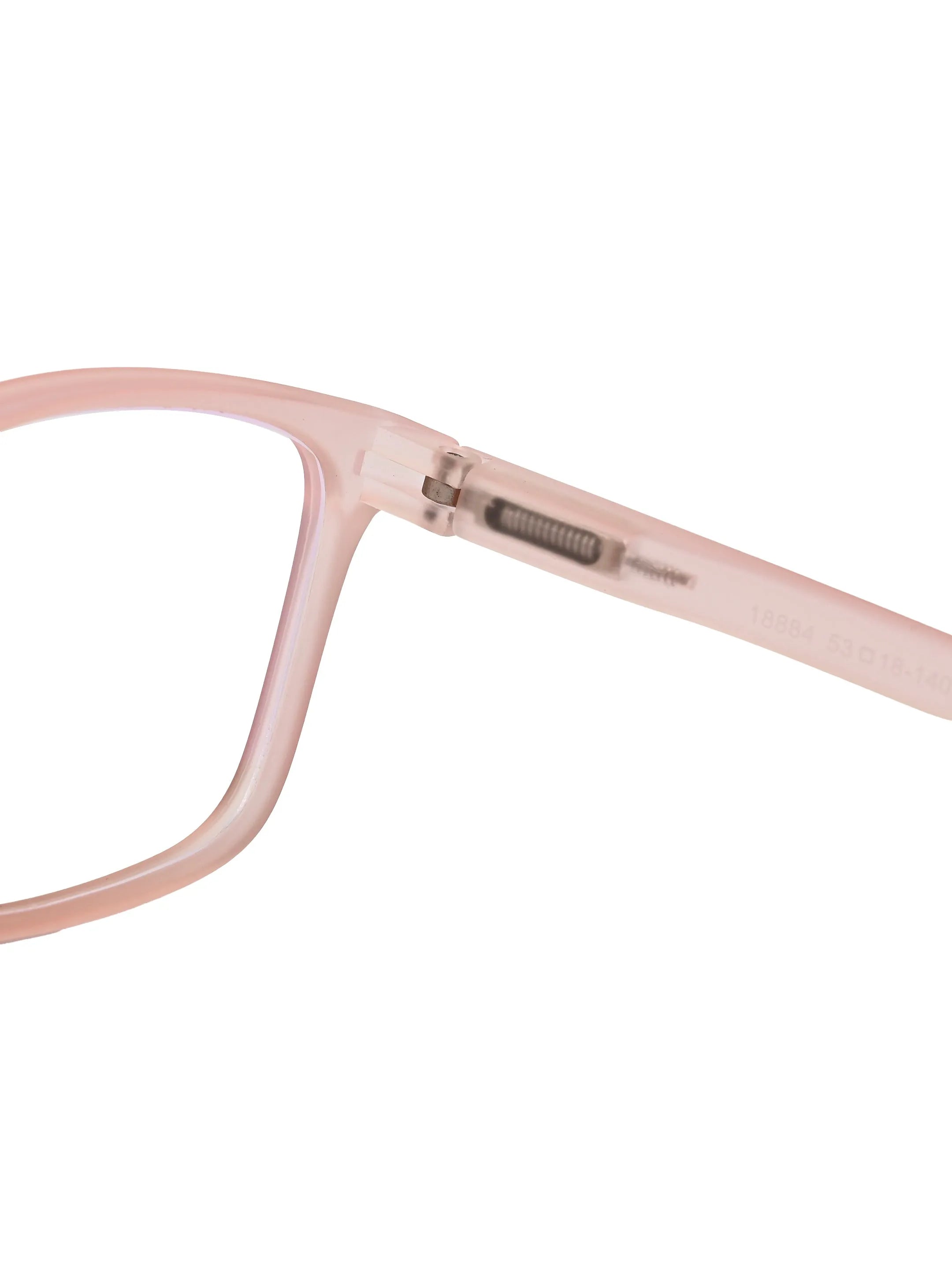 Vizionix | Baby Pink Medium Full Rim RECTANGLE Computer Glasses for Men & Women [Blue Block]