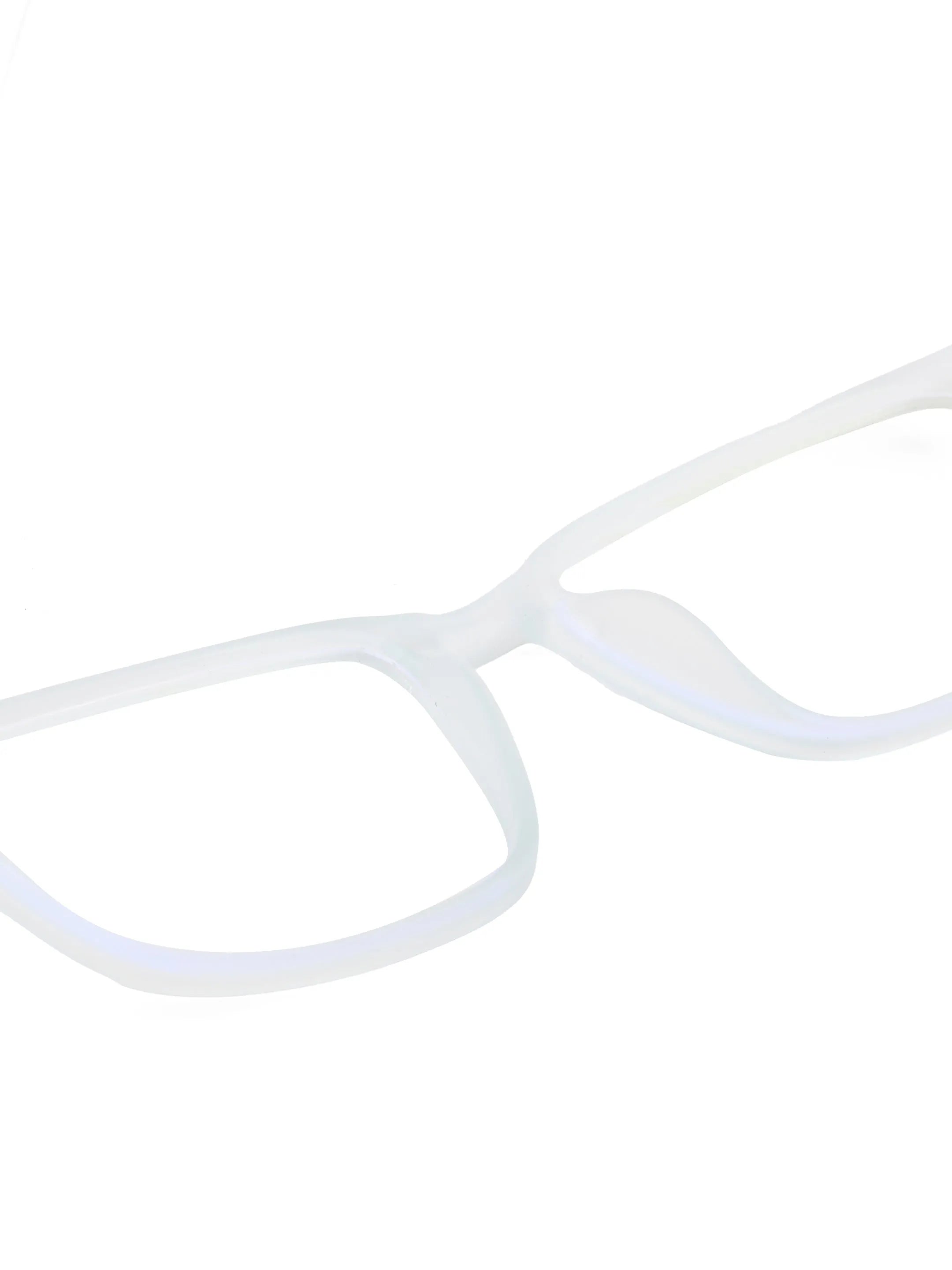 Vizionix | Transparent Light Blue Medium Full Rim RECTANGLE Computer Glasses for Men & Women [Blue Block]