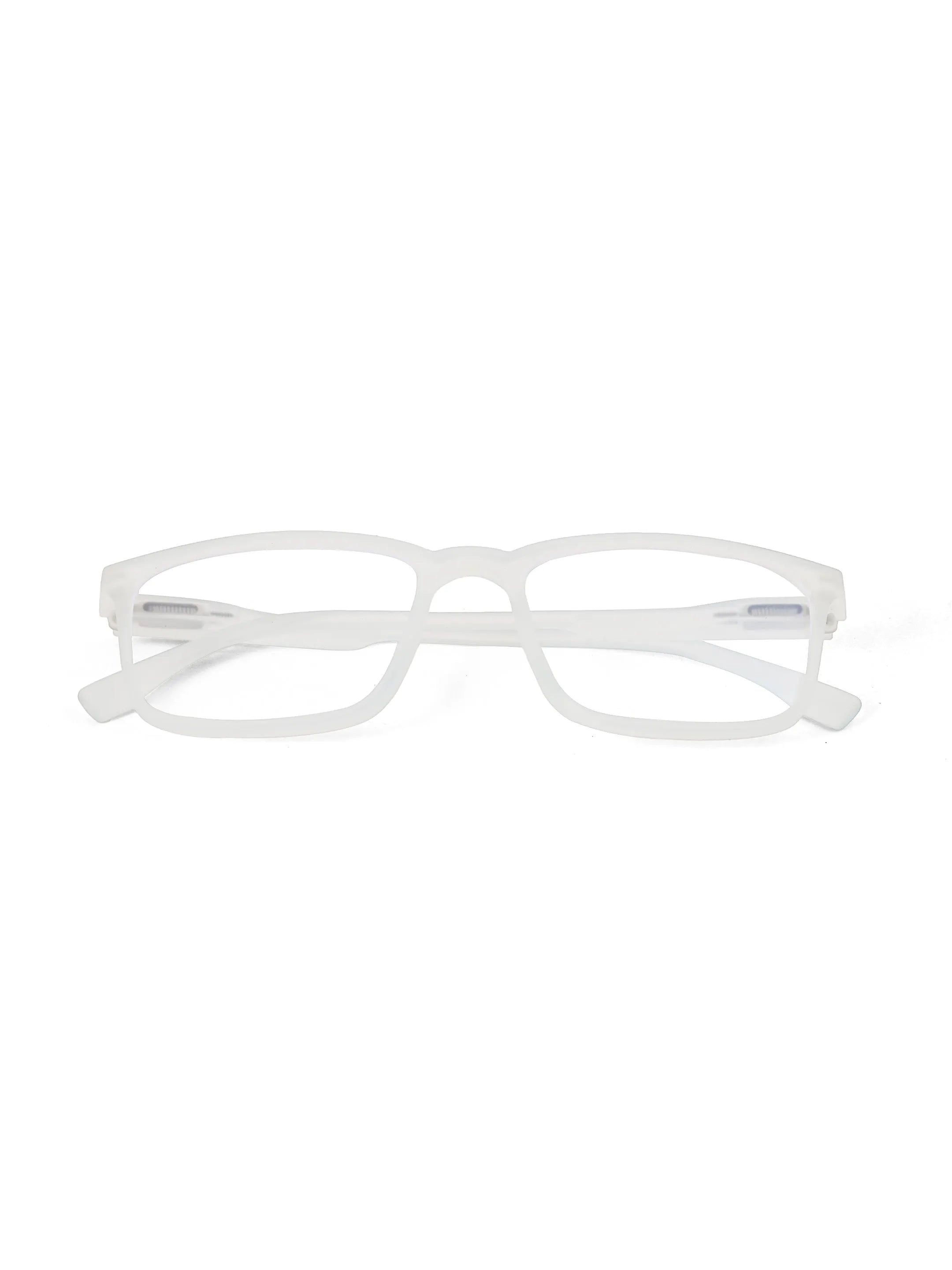 Vizionix | Transparent Light Blue Medium Full Rim RECTANGLE Computer Glasses for Men & Women [Blue Block]