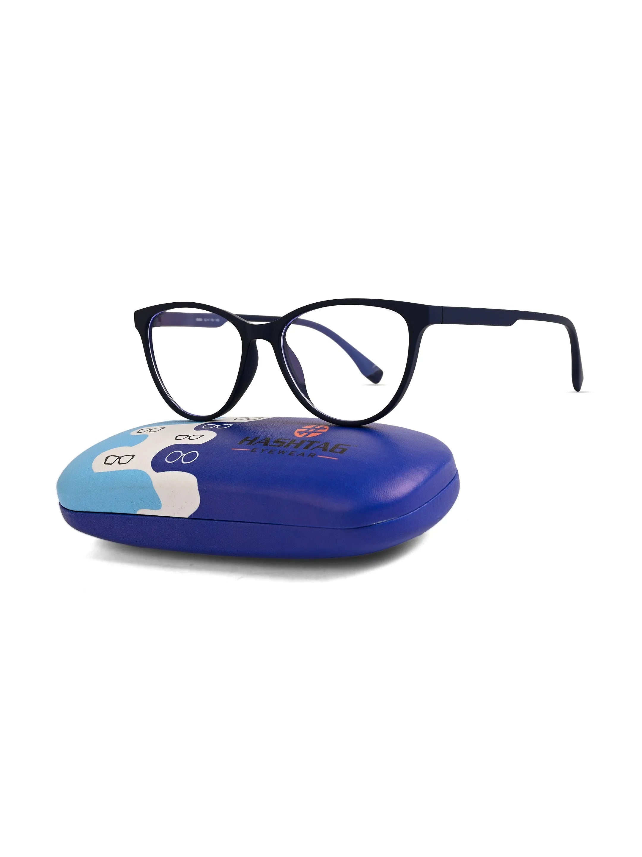 TruBlu | Blue Medium Full Rim CATEYE Computer Glasses for Men & Women [Blue Block]