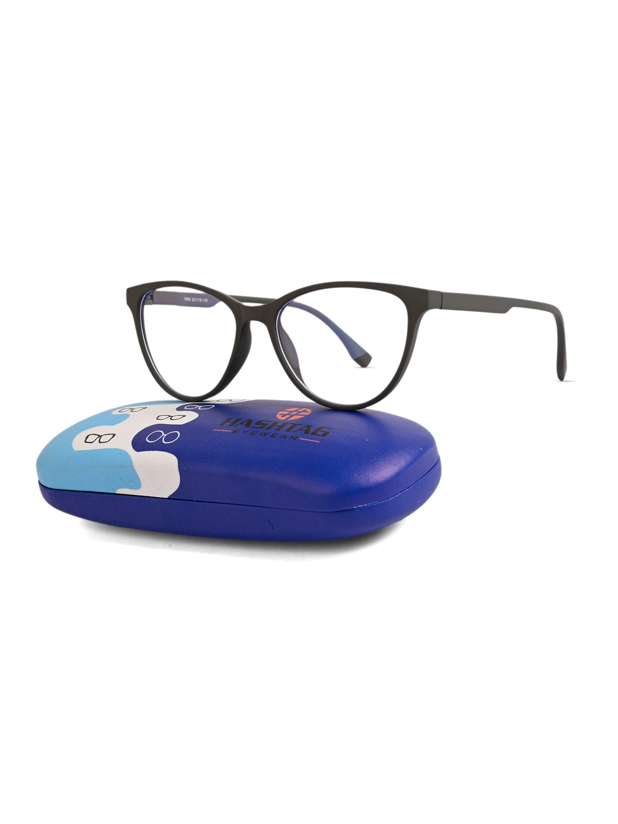 TruBlu | Olive Green Medium Full Rim CATEYE Computer Glasses for Men & Women [Blue Block]