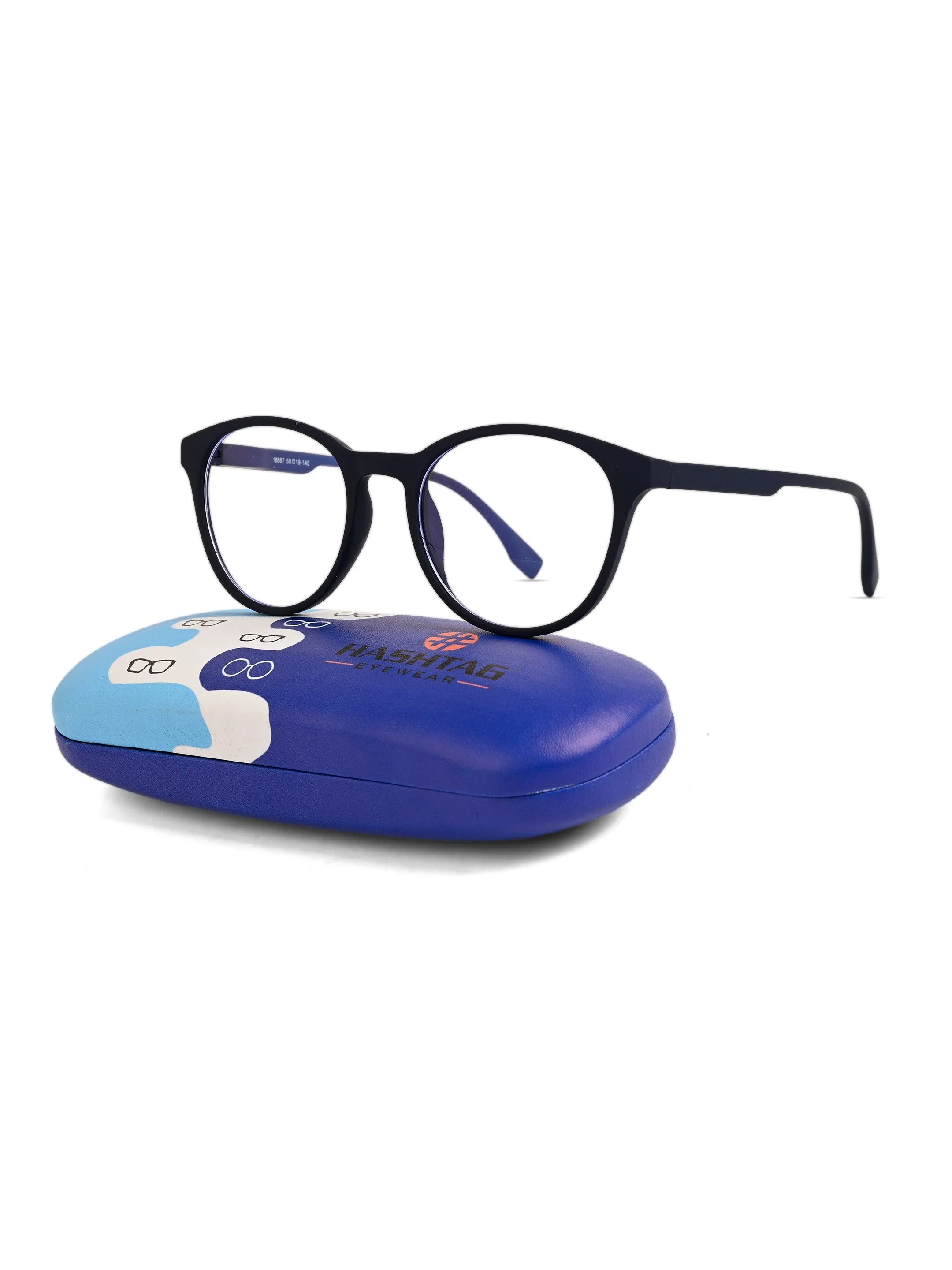 RayBloc | Black Medium Full Rim OVAL Computer Glasses for Men & Women [Blue Block]
