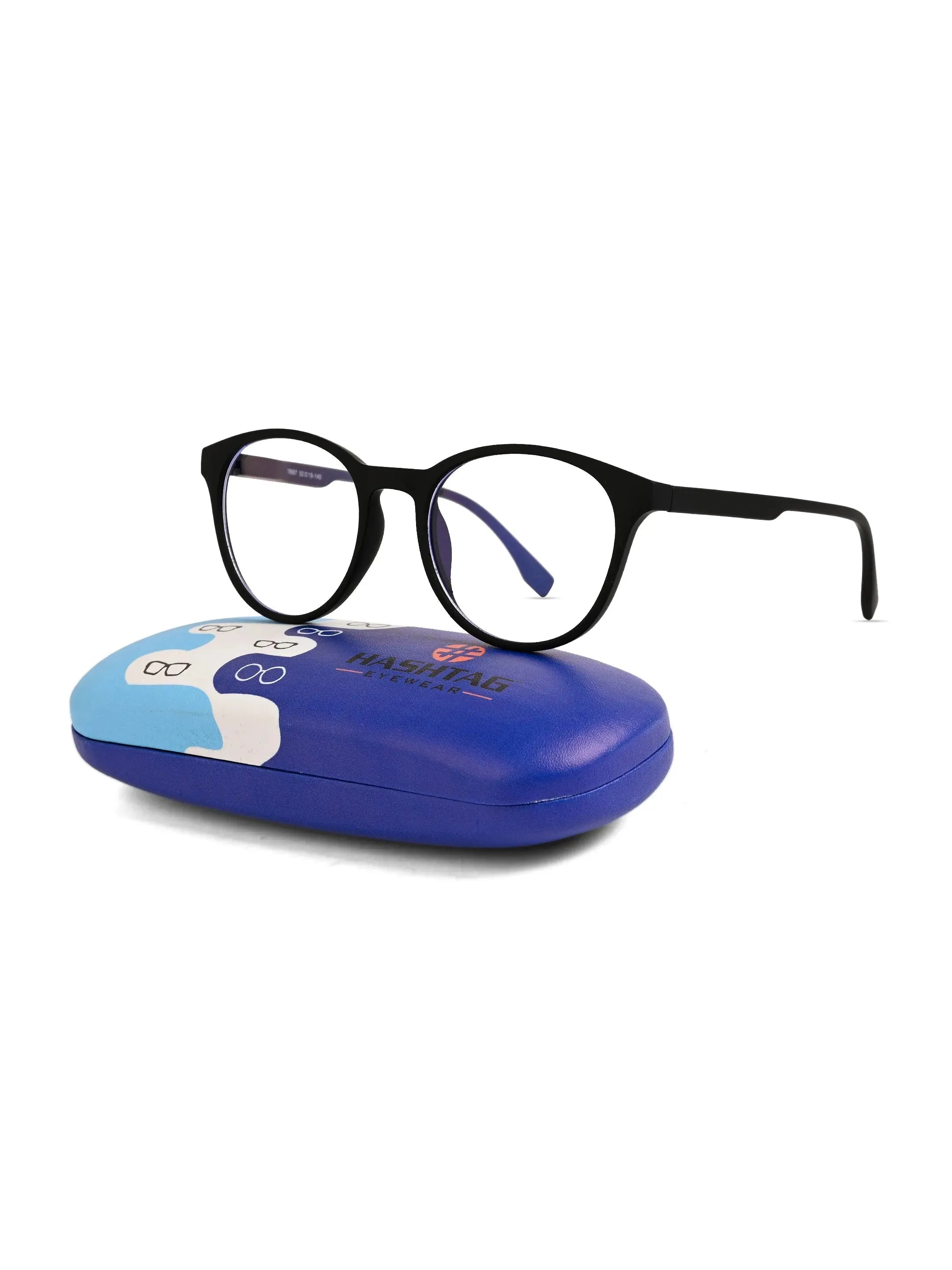 RayBloc | Blue Medium Full Rim OVAL Computer Glasses for Men & Women [Blue Block]