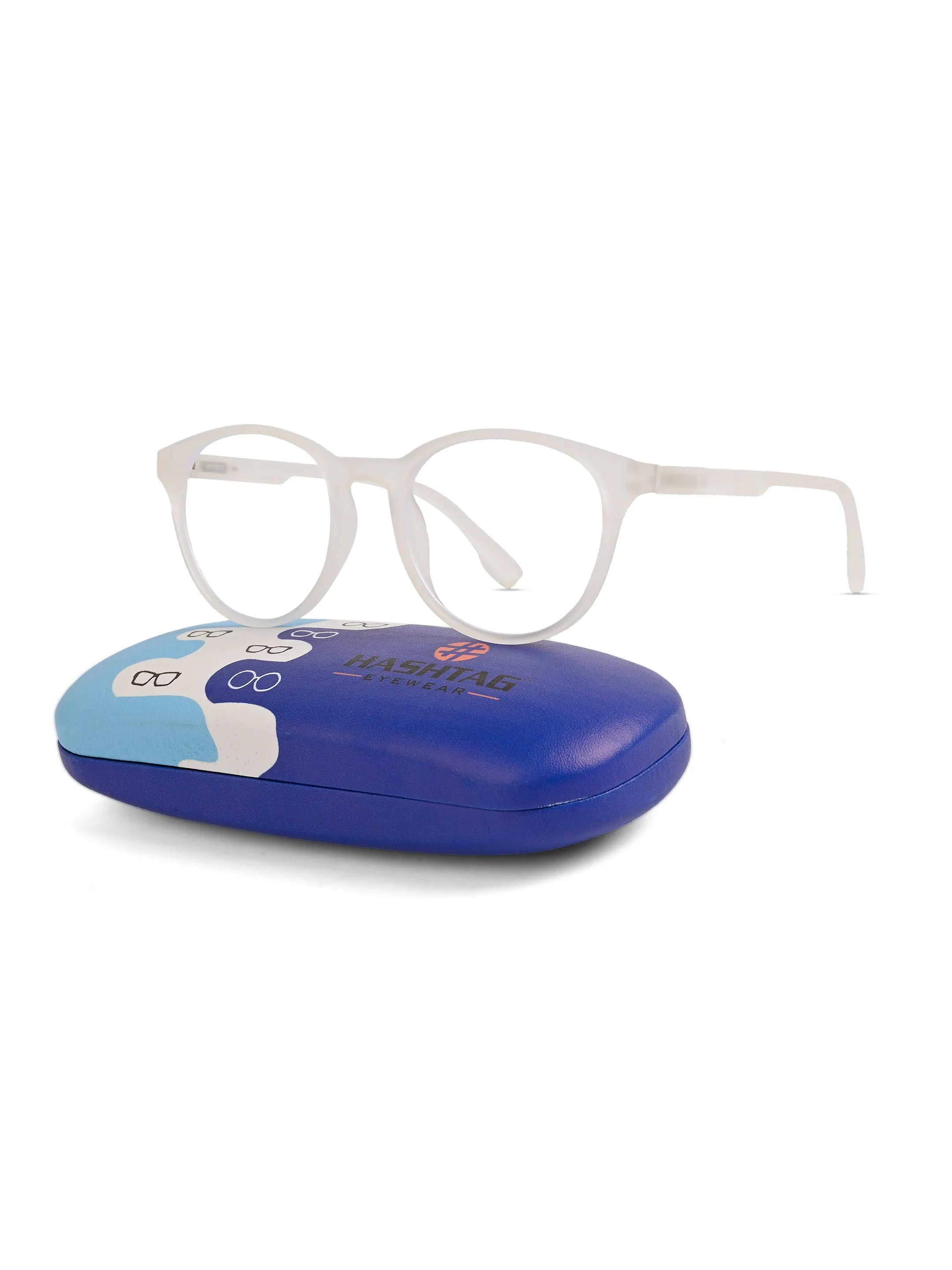 RayBloc | Transparent Medium Full Rim OVAL Computer Glasses for Men & Women [Blue Block]