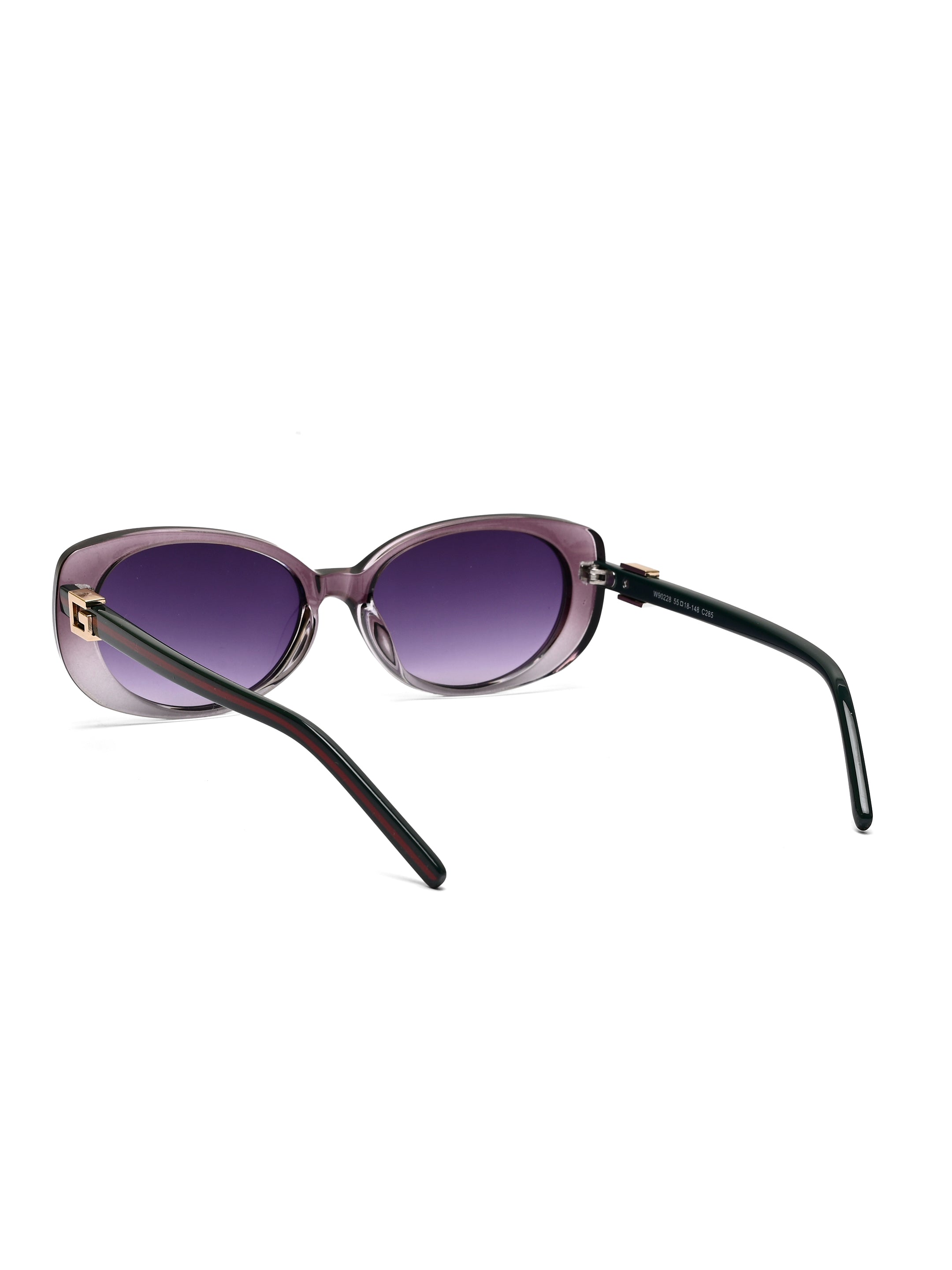 Evira | Transparent Gradient Purple Large Full Rim Cateye Sunglasses for Women [UV-protected]