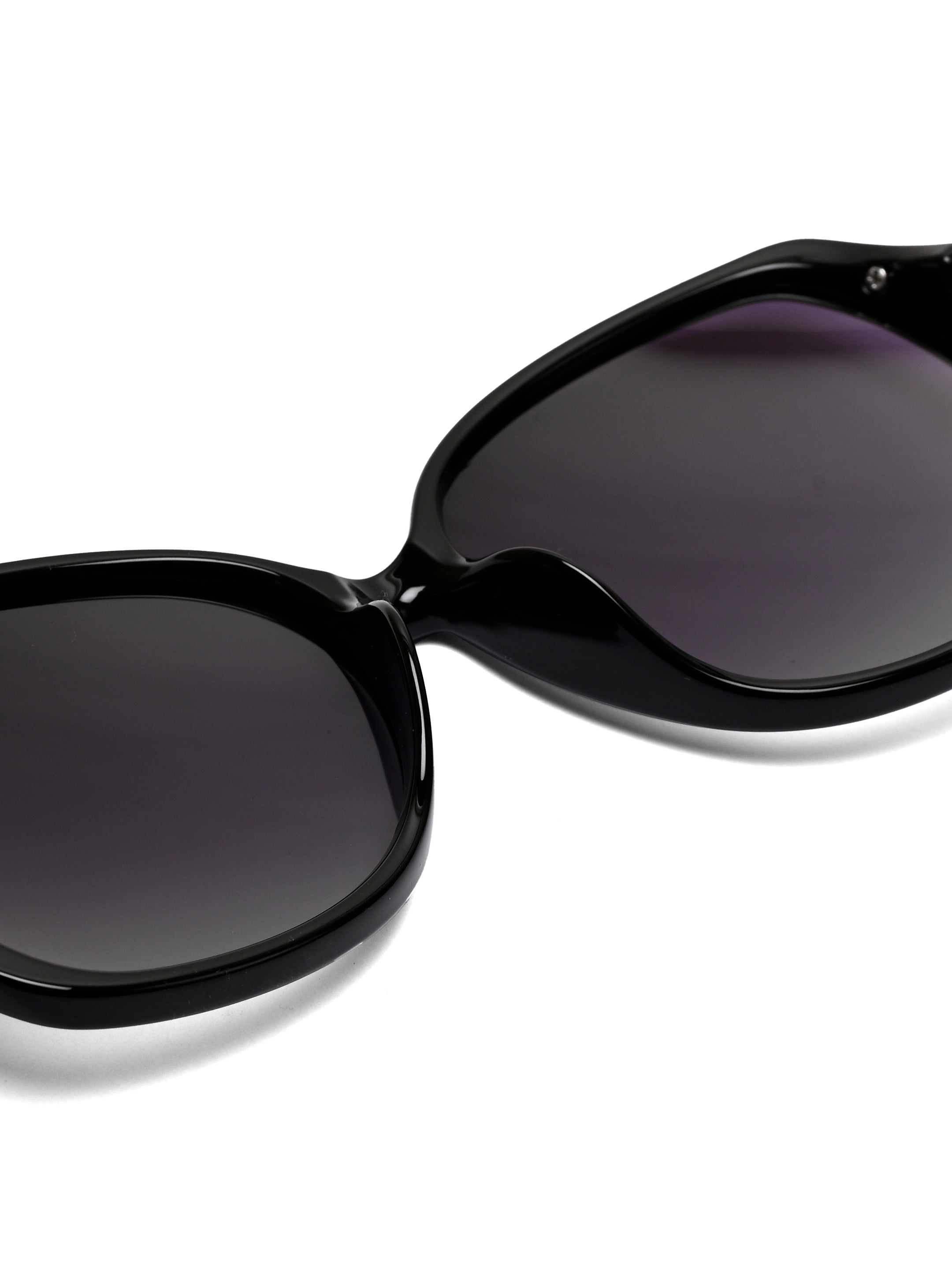 Lunara | Black Large Full Rim Butterfly Sunglasses for Women [Polarized]