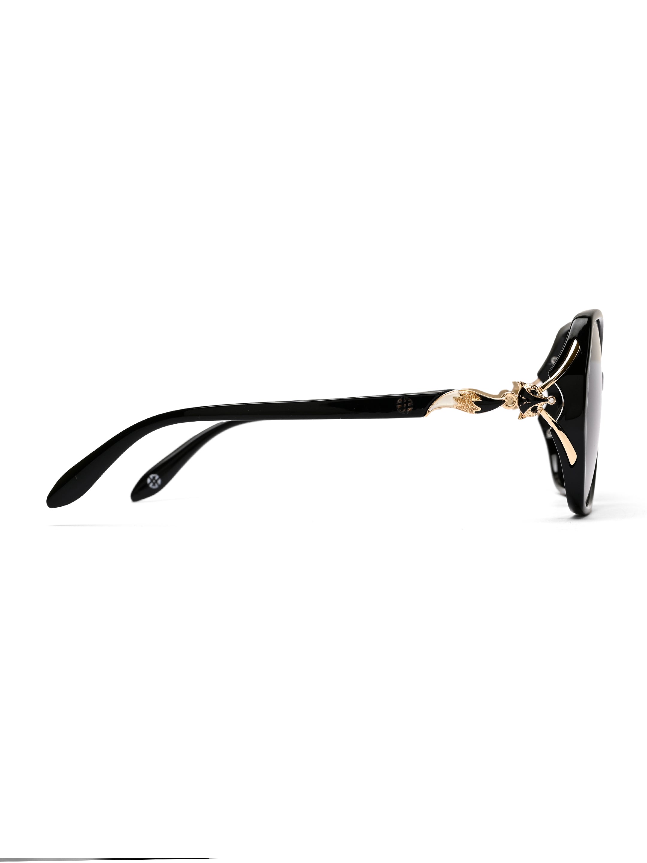Lunara | Black Large Full Rim Butterfly Sunglasses for Women [Polarized]