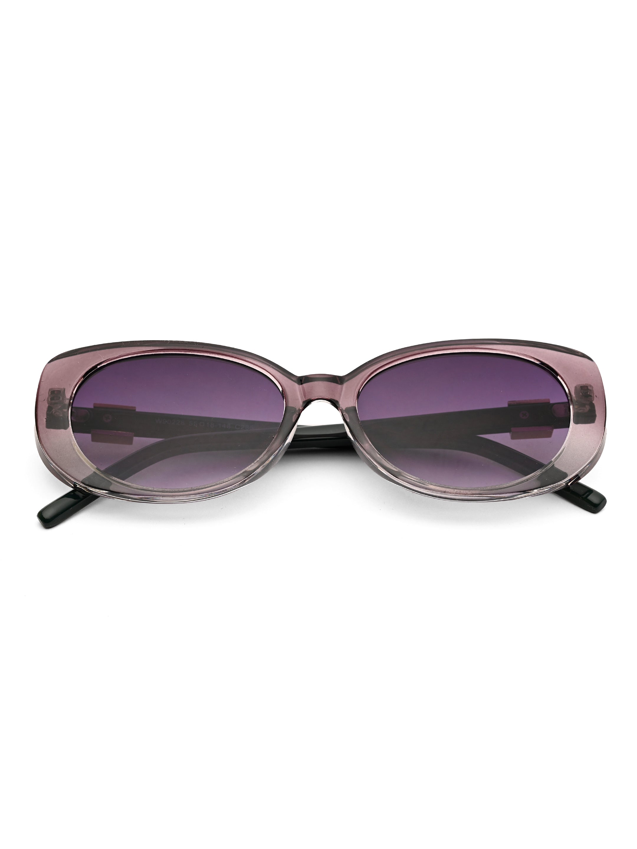 Evira | Transparent Gradient Purple Large Full Rim Cateye Sunglasses for Women [UV-protected]