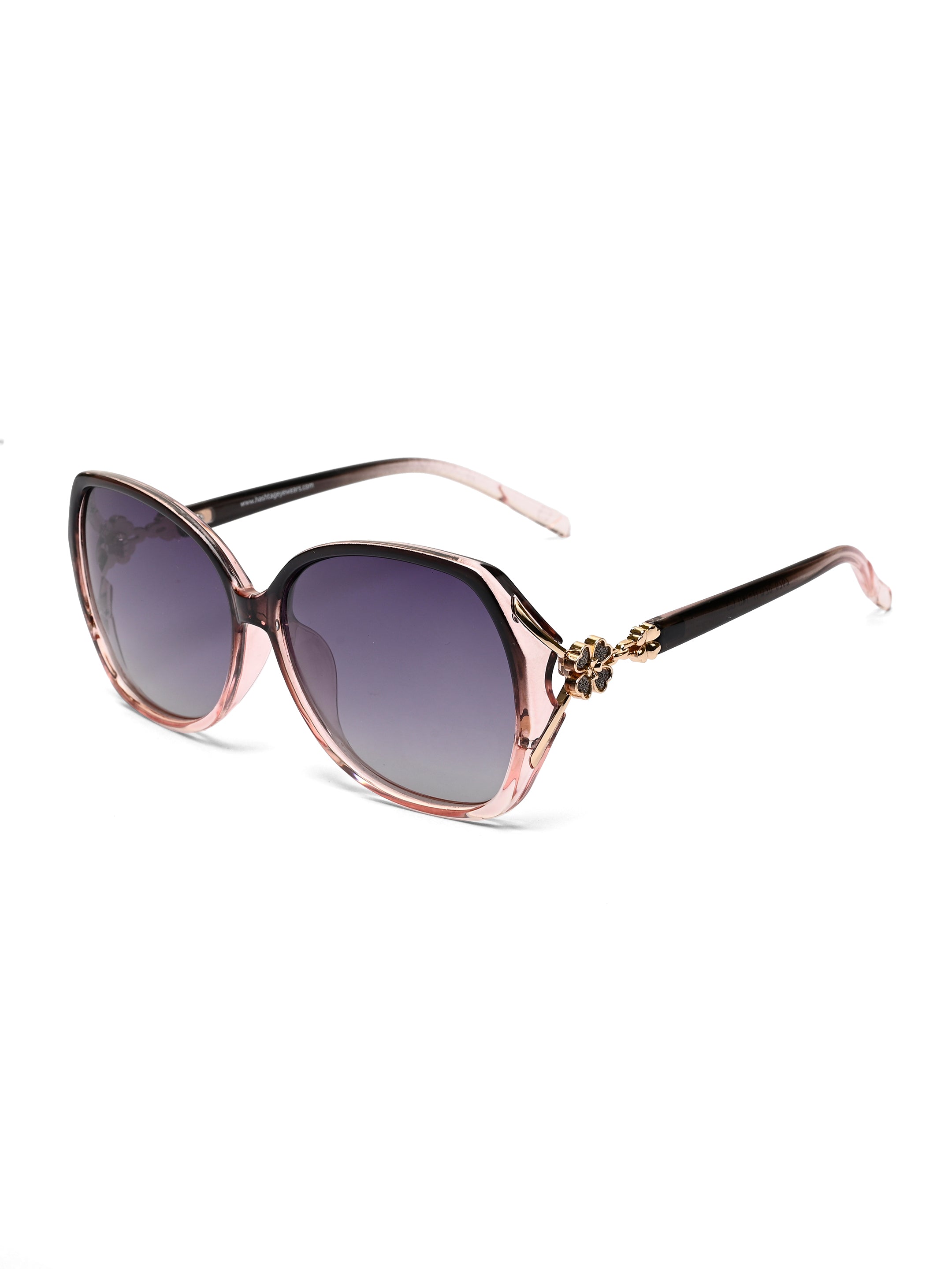 Fyra | Gradient Pink Large Full Rim Butterfly Sunglasses for Women [Polarized]