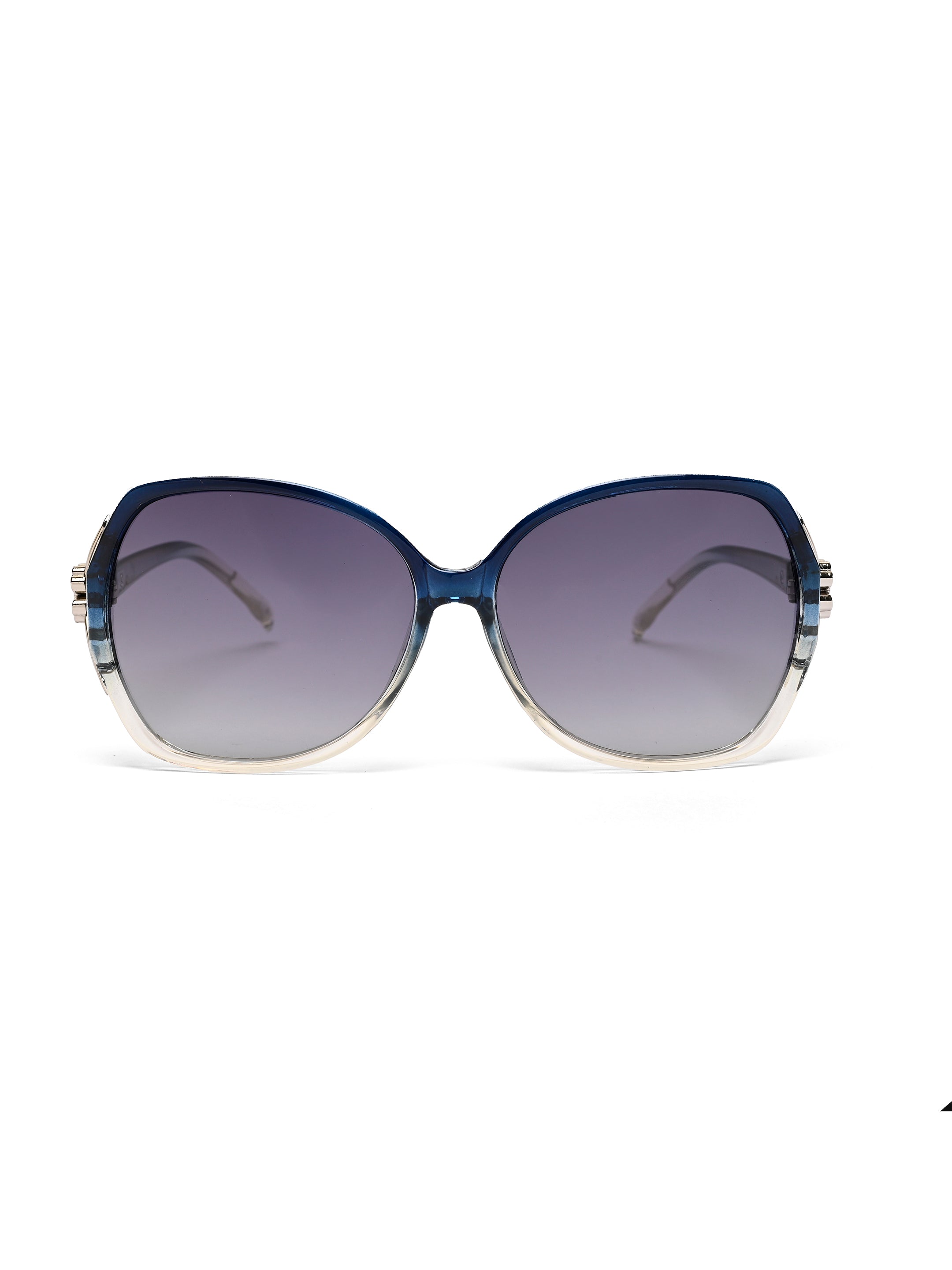 Fyra | Transparent Blue Large Full Rim Butterfly Sunglasses for Women [Polarized]
