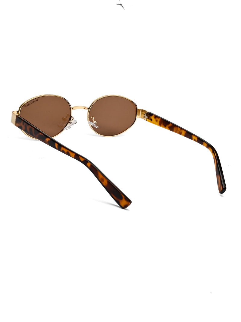 Urbanite | Brown Medium Full Rim Oval Sunglasses for Women [UV-protected]
