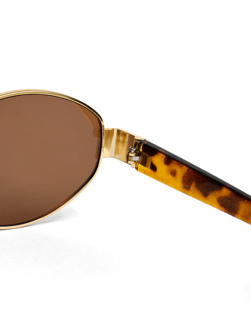 Urbanite | Brown Medium Full Rim Oval Sunglasses for Women [UV-protected]
