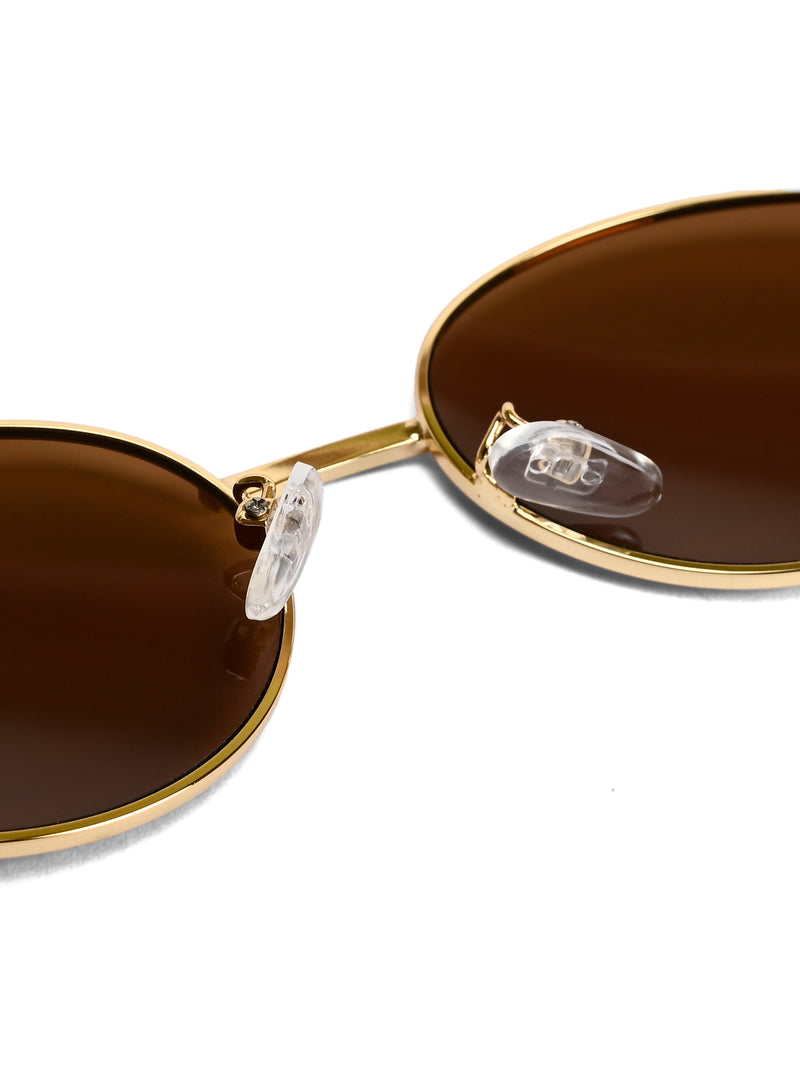 Urbanite | Brown Medium Full Rim Oval Sunglasses for Women [UV-protected]