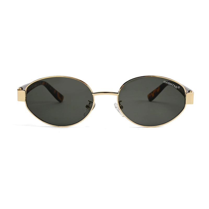 Urbanite | Green Medium Full Rim Oval Sunglasses for Women [UV-protected]