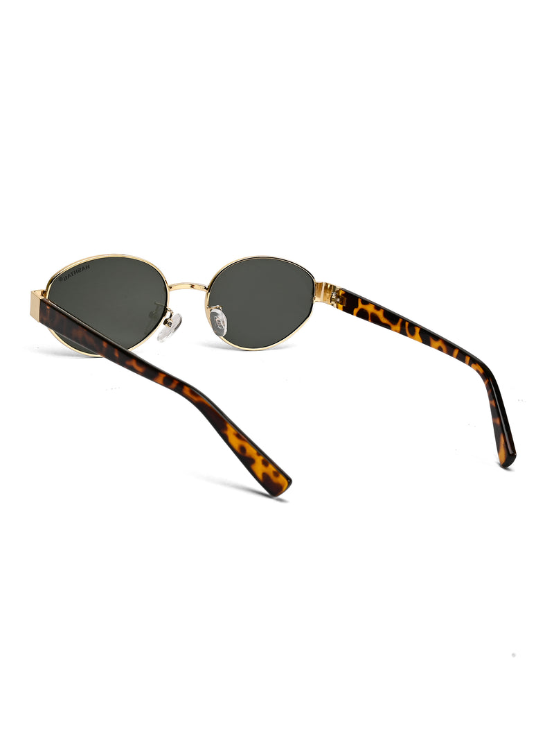 Urbanite | Green Medium Full Rim Oval Sunglasses for Women [UV-protected]