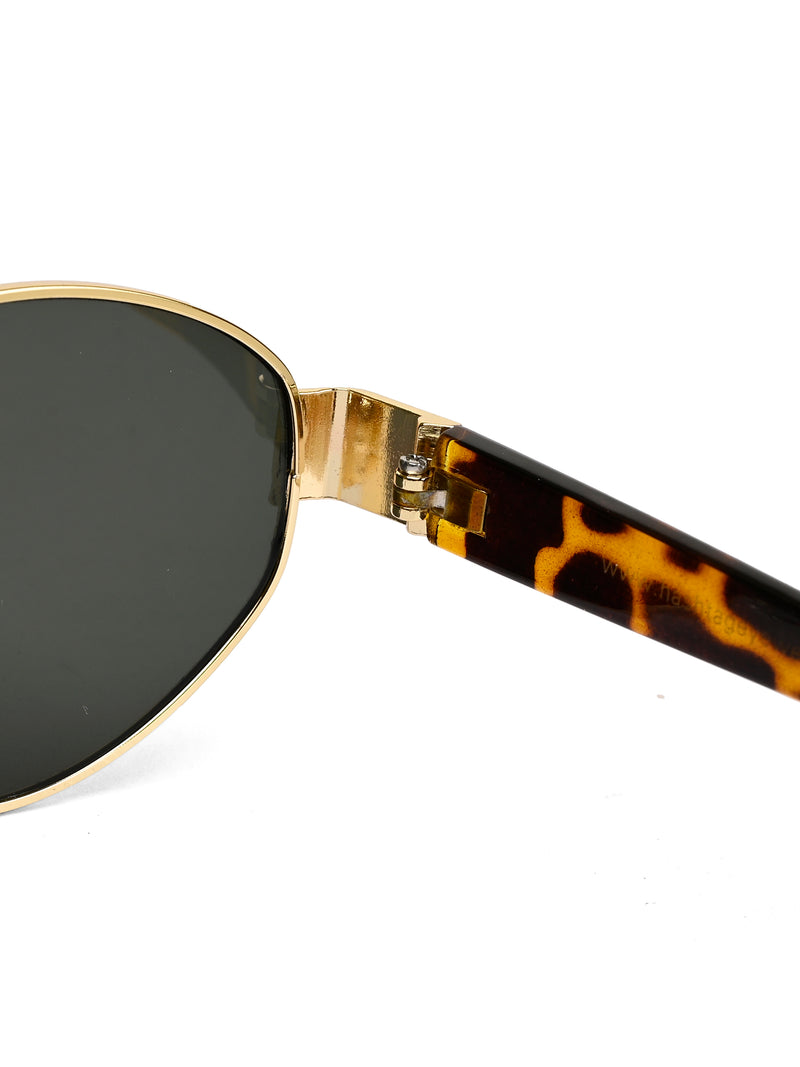 Urbanite | Green Medium Full Rim Oval Sunglasses for Women [UV-protected]