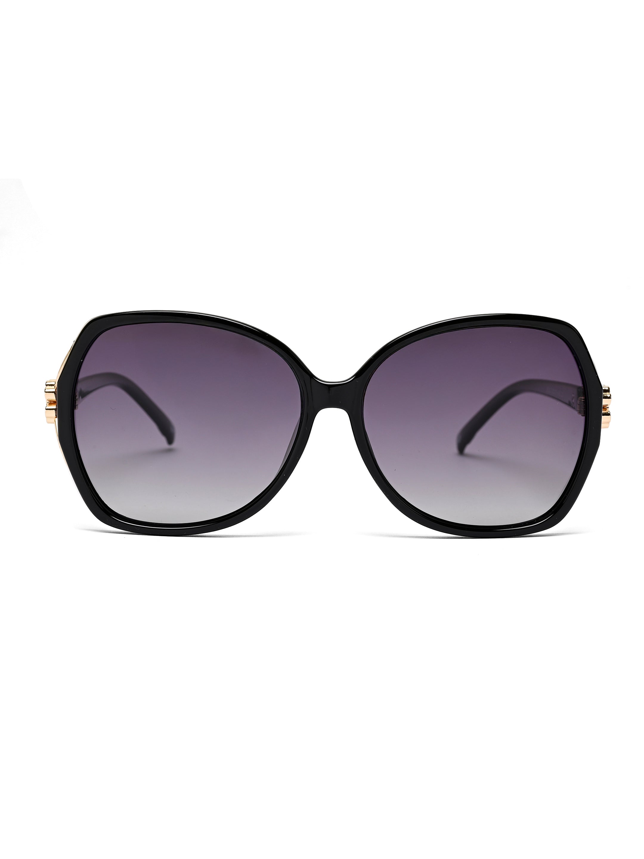 Fyra | Black Large Full Rim Butterfly Sunglasses for Women [Polarized]