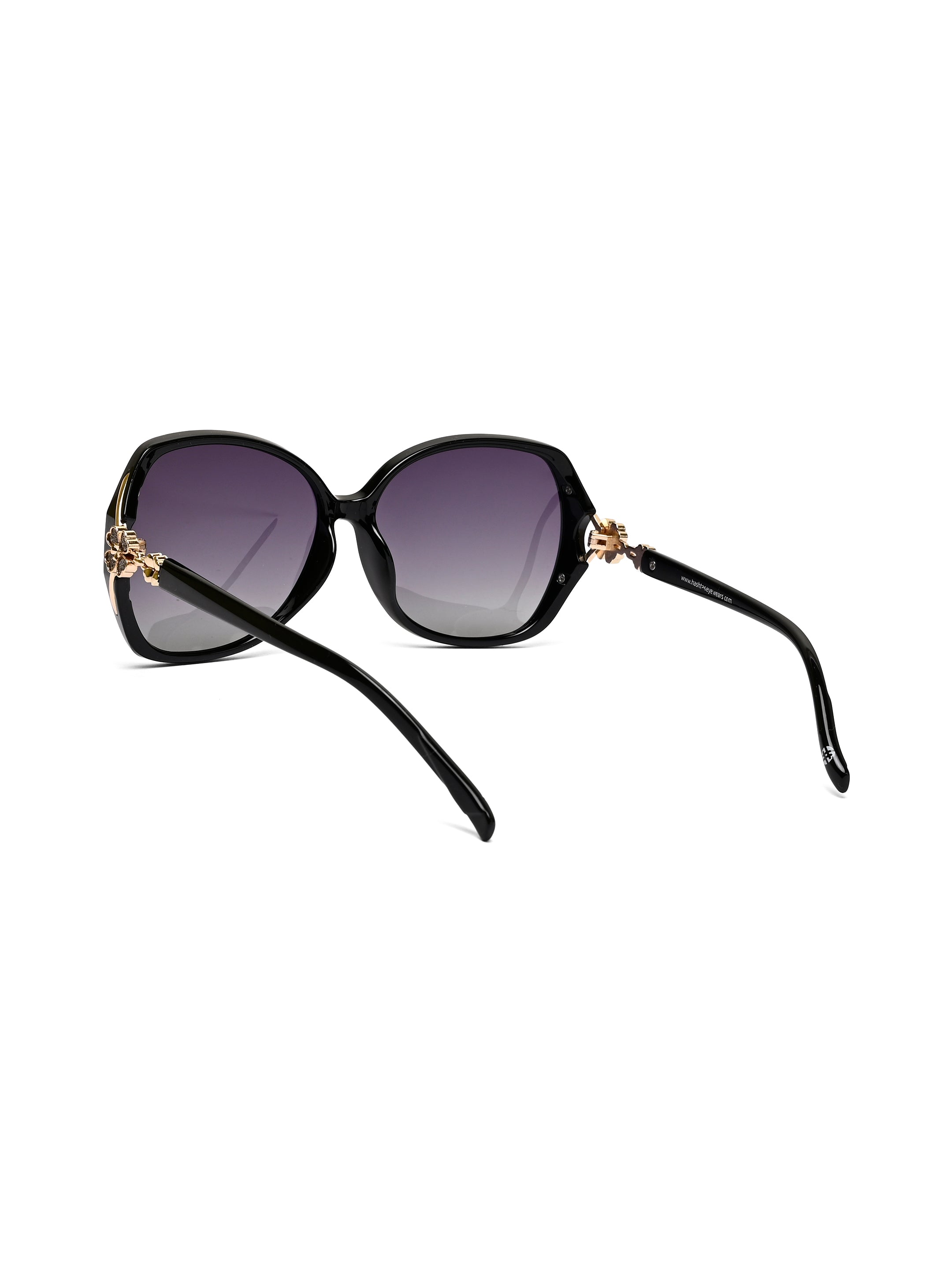 Fyra | Black Large Full Rim Butterfly Sunglasses for Women [Polarized]