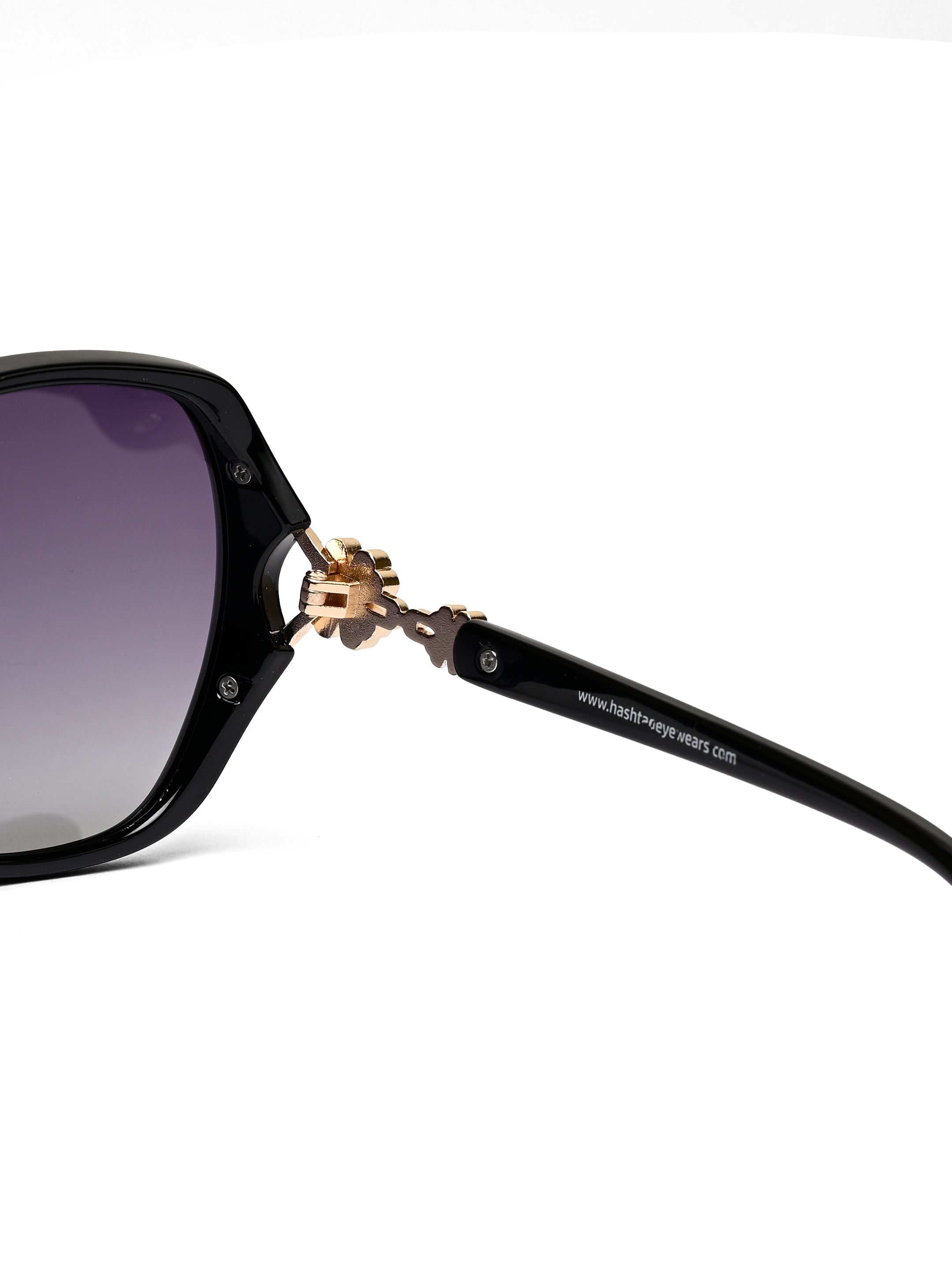 Fyra | Black Large Full Rim Butterfly Sunglasses for Women [Polarized]