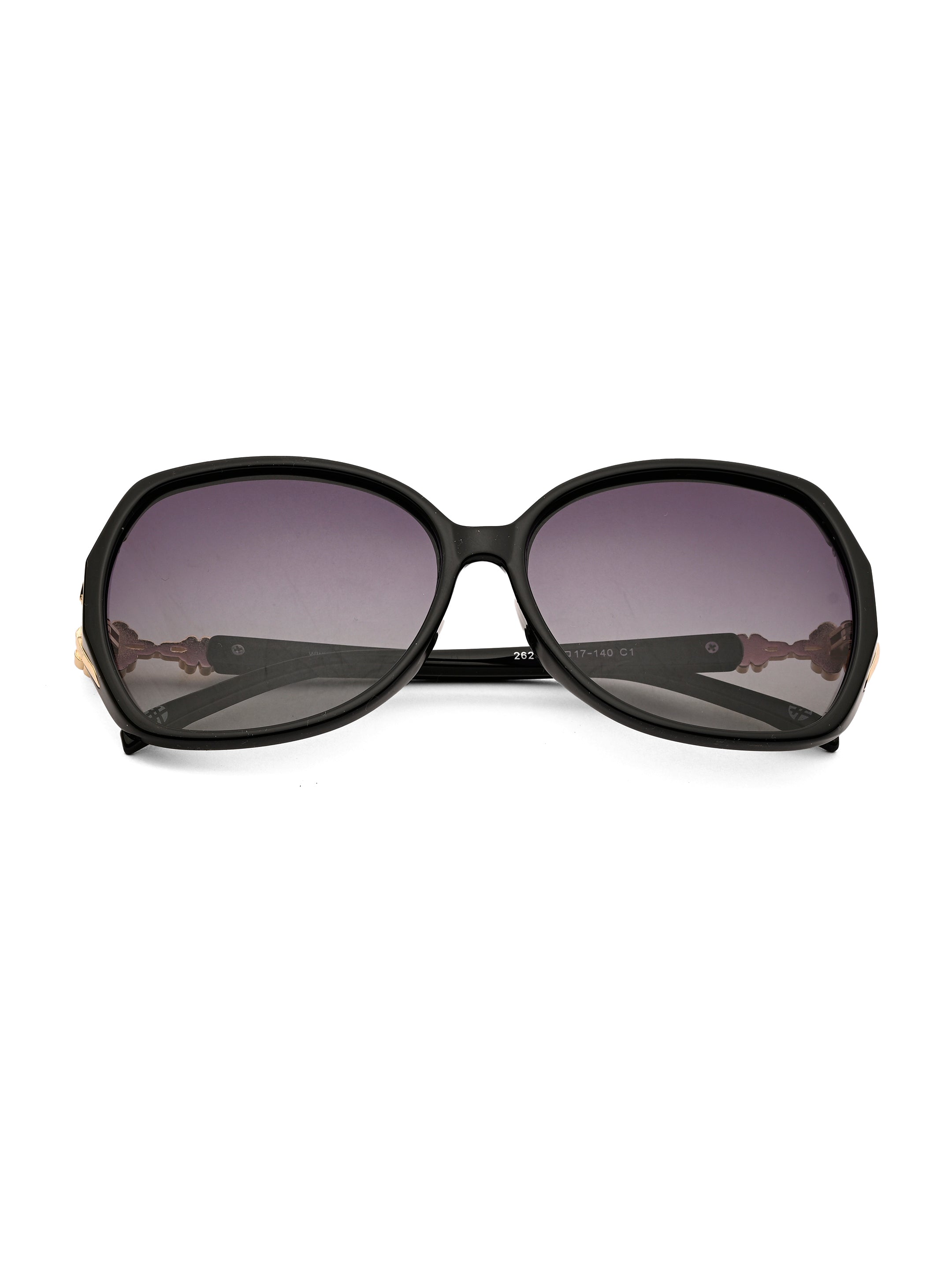 Fyra | Black Large Full Rim Butterfly Sunglasses for Women [Polarized]