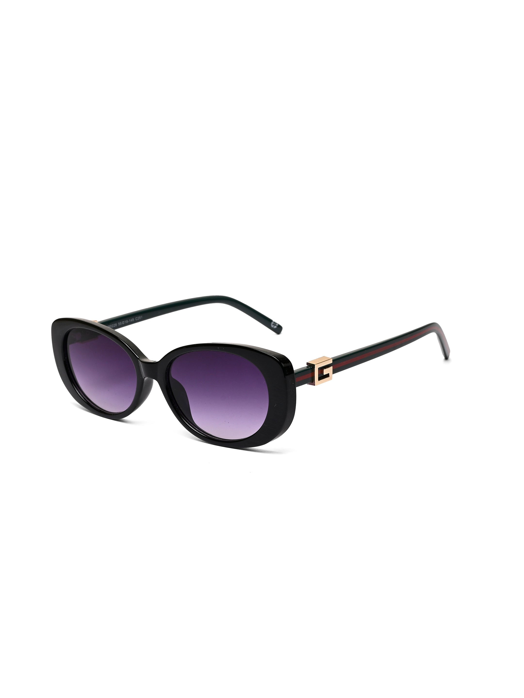 Evira | Black Large Full Rim Cateye Sunglasses for Women [UV-protected]