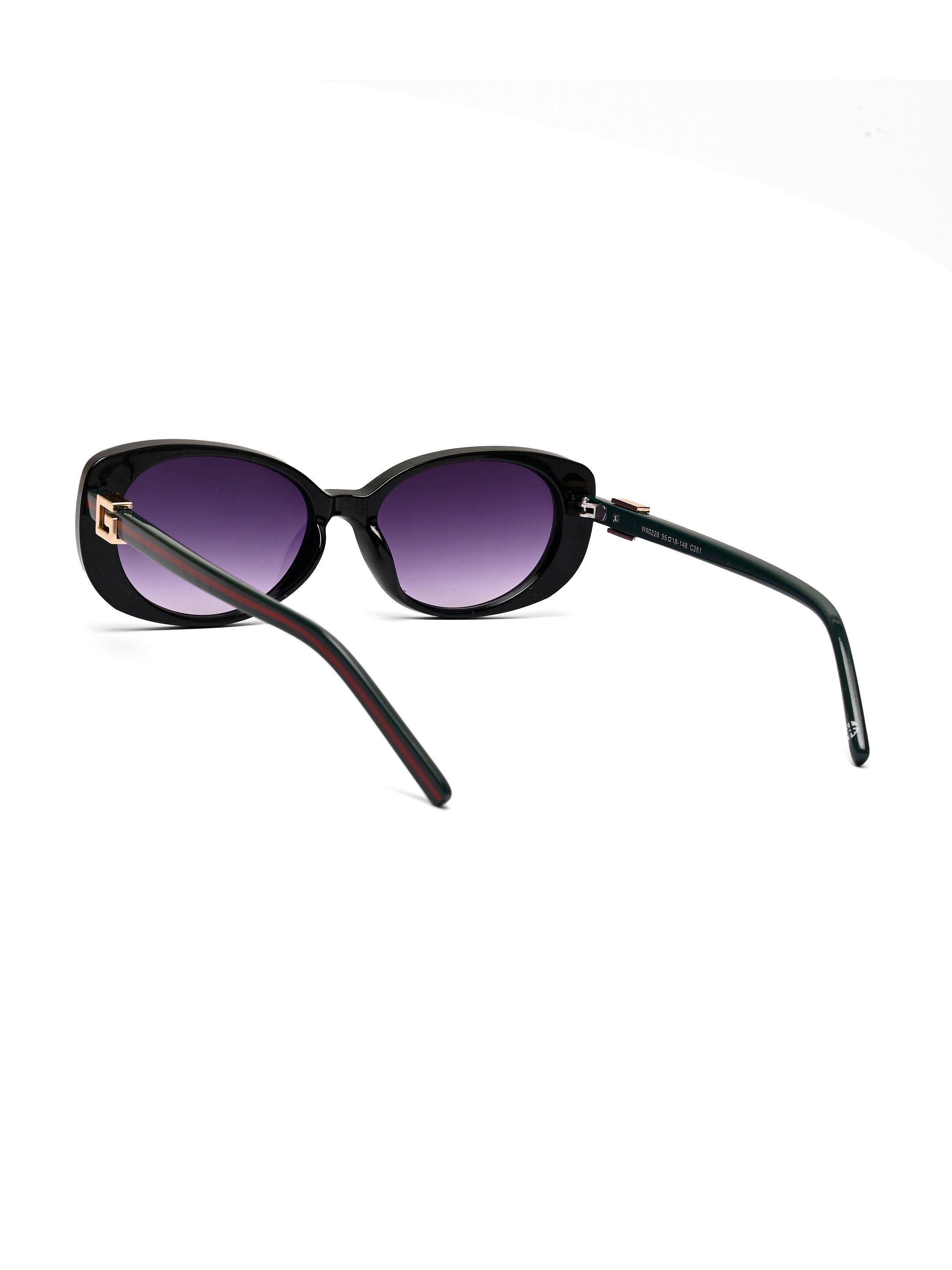 Evira | Black Large Full Rim Cateye Sunglasses for Women [UV-protected]
