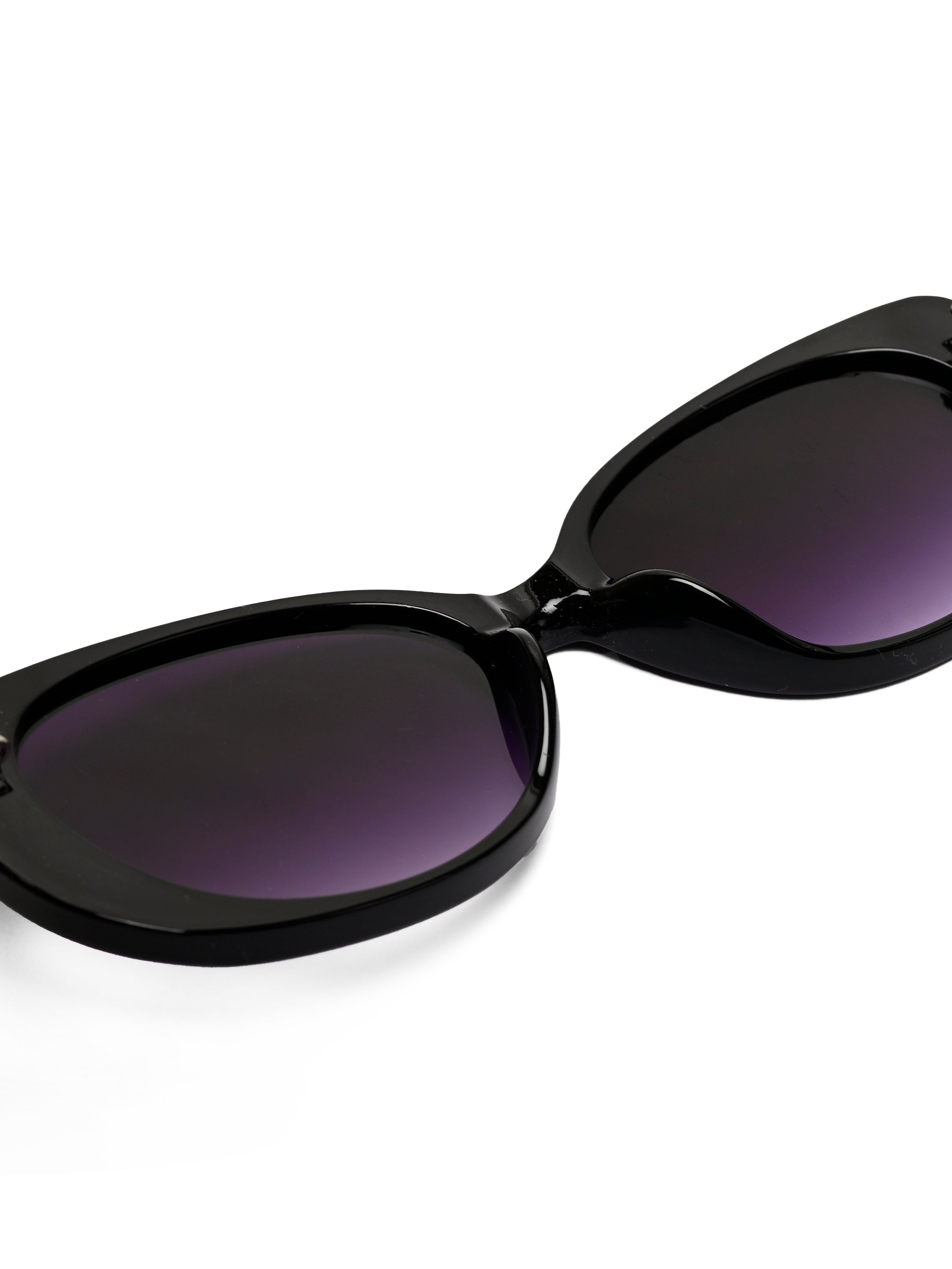 Evira | Black Large Full Rim Cateye Sunglasses for Women [UV-protected]