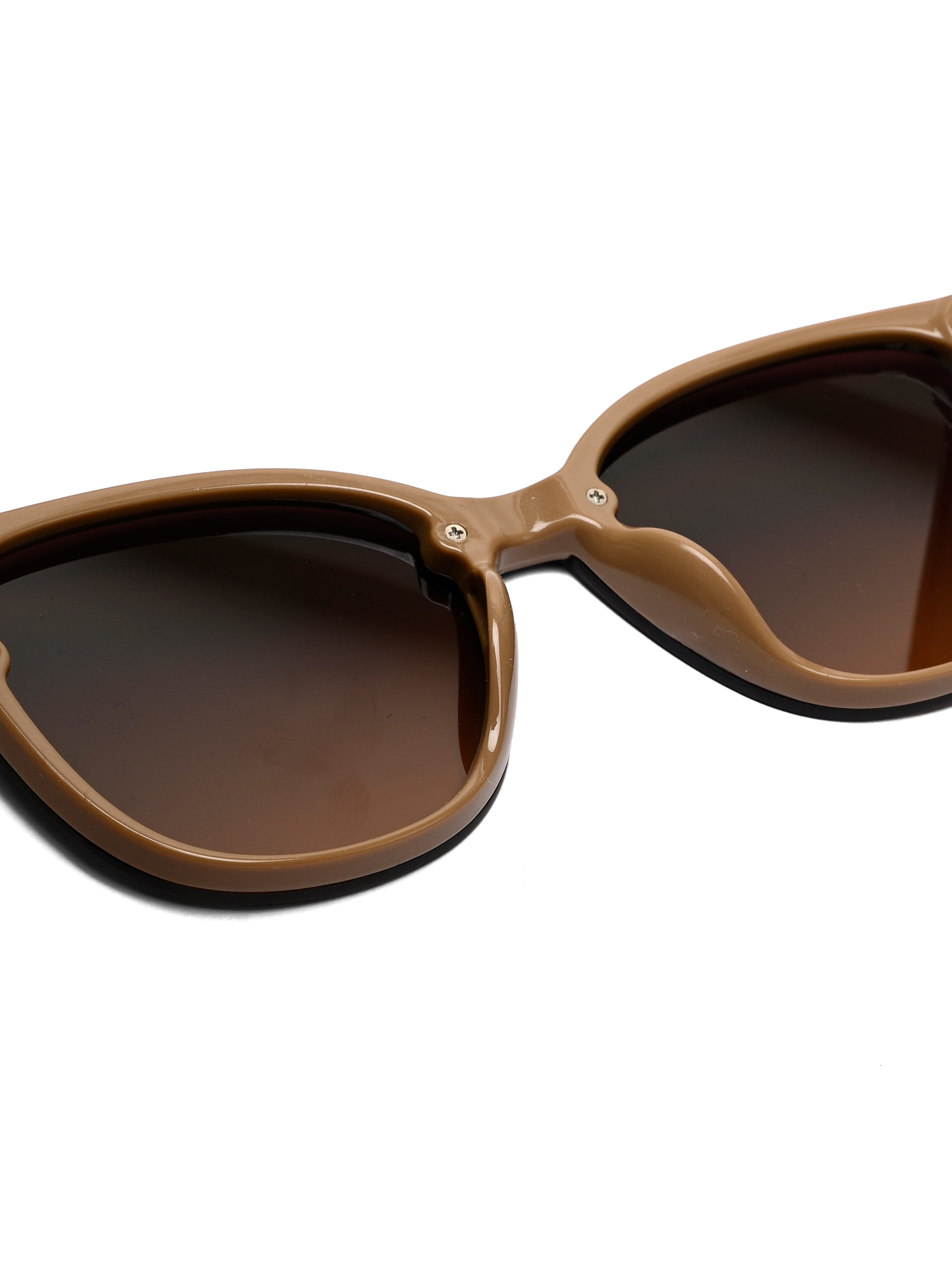 Kalira | Brown Large Full Rim Cateye Sunglasses for Women [UV-protected]