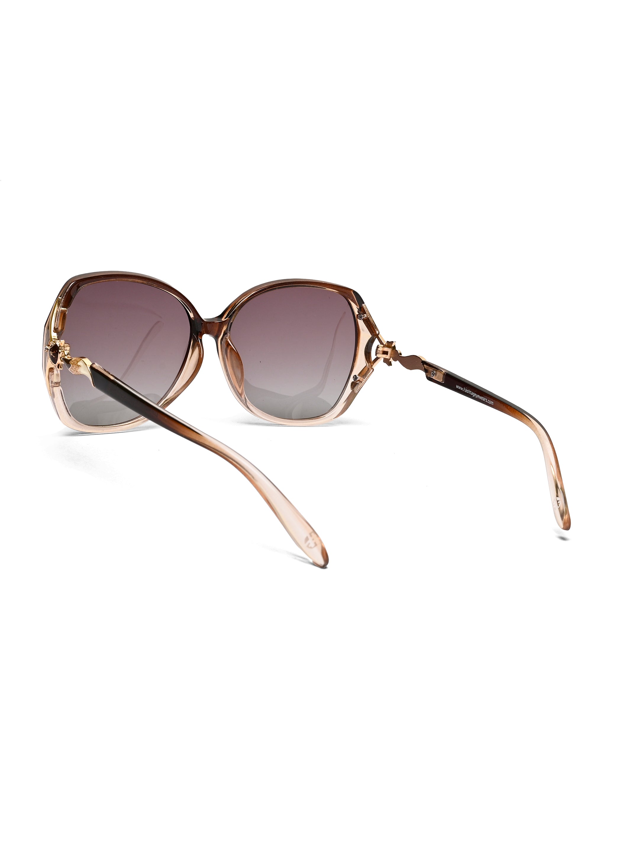 Lunara | Gradient Brown Large Full Rim Butterfly Sunglasses for Women [Polarized]
