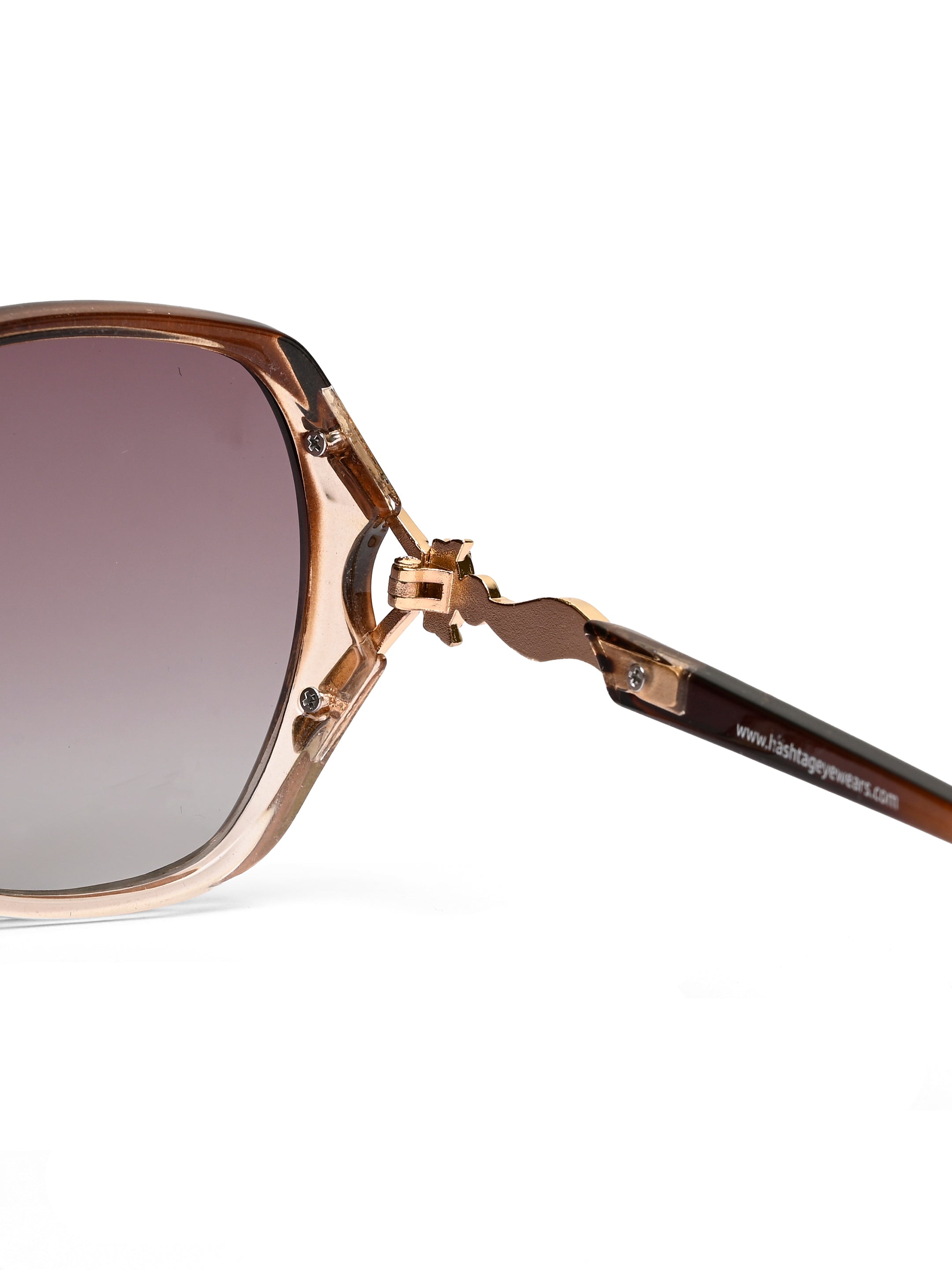 Lunara | Gradient Brown Large Full Rim Butterfly Sunglasses for Women [Polarized]