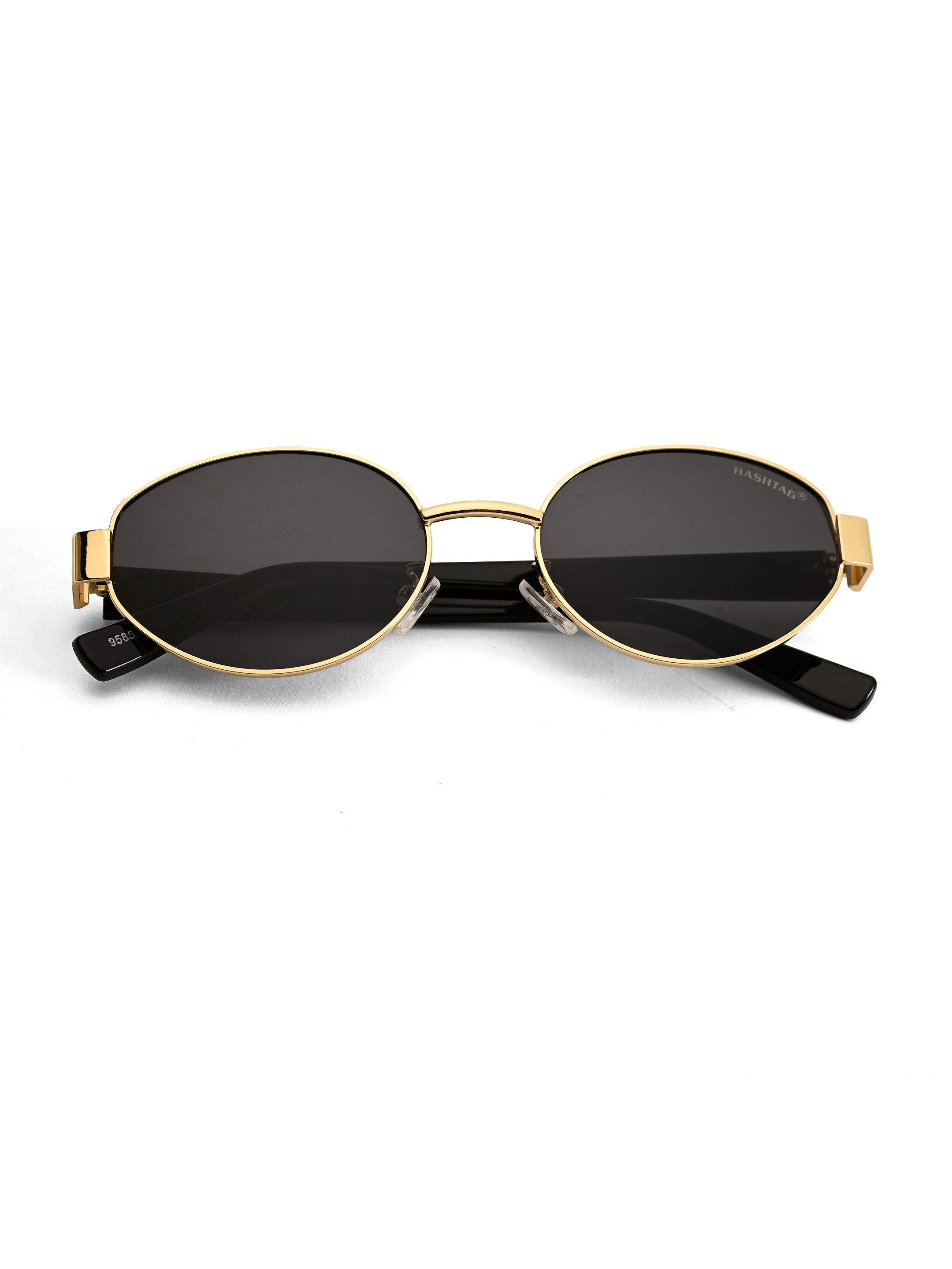 Urbanite | Black Medium Full Rim Oval Sunglasses for Women [UV-protected]
