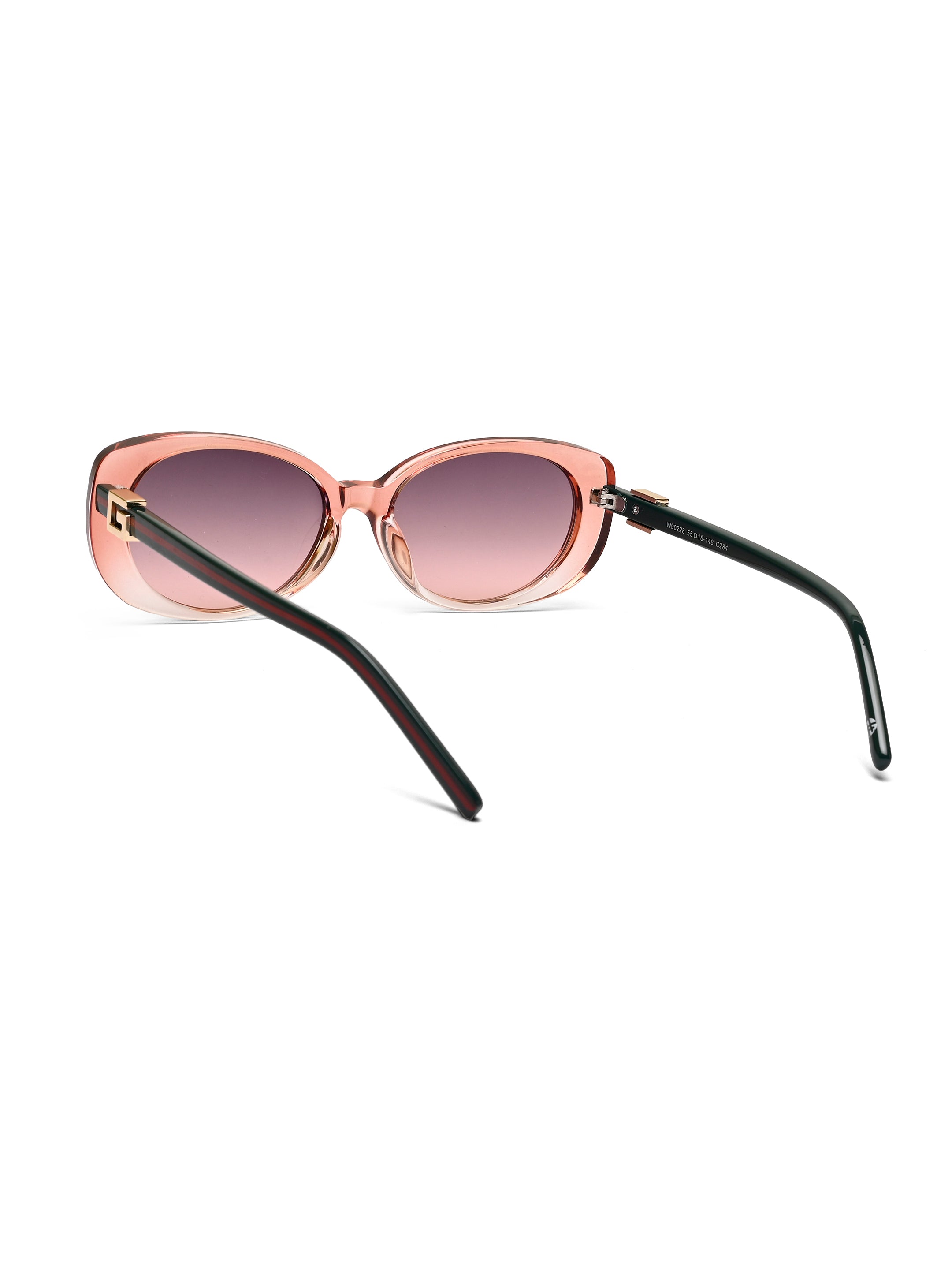 Evira | Transparent Gradient Pink Large Full Rim Cateye Sunglasses for Women [UV-protected]