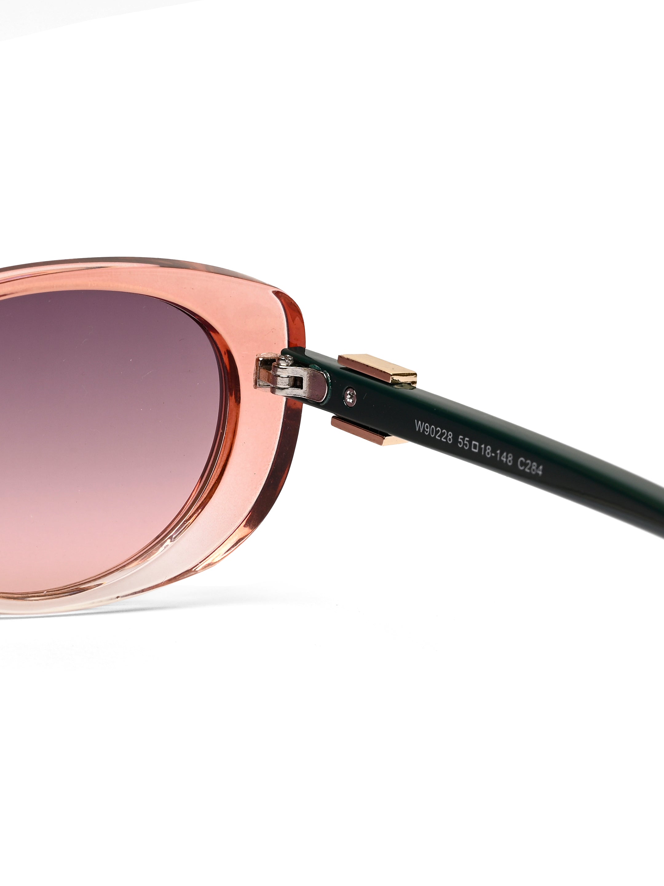 Evira | Transparent Gradient Pink Large Full Rim Cateye Sunglasses for Women [UV-protected]