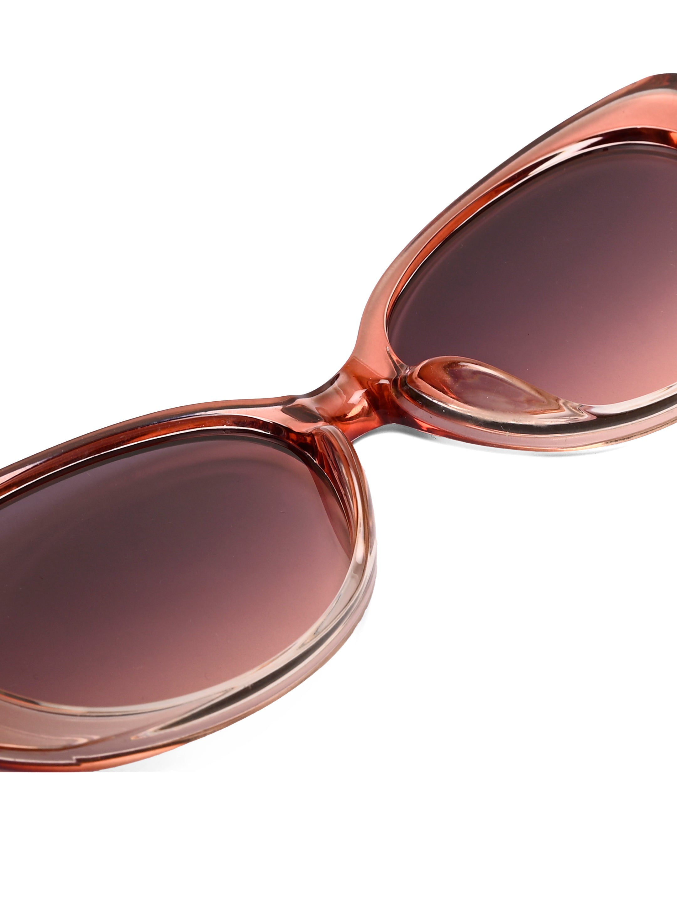 Evira | Transparent Gradient Pink Large Full Rim Cateye Sunglasses for Women [UV-protected]