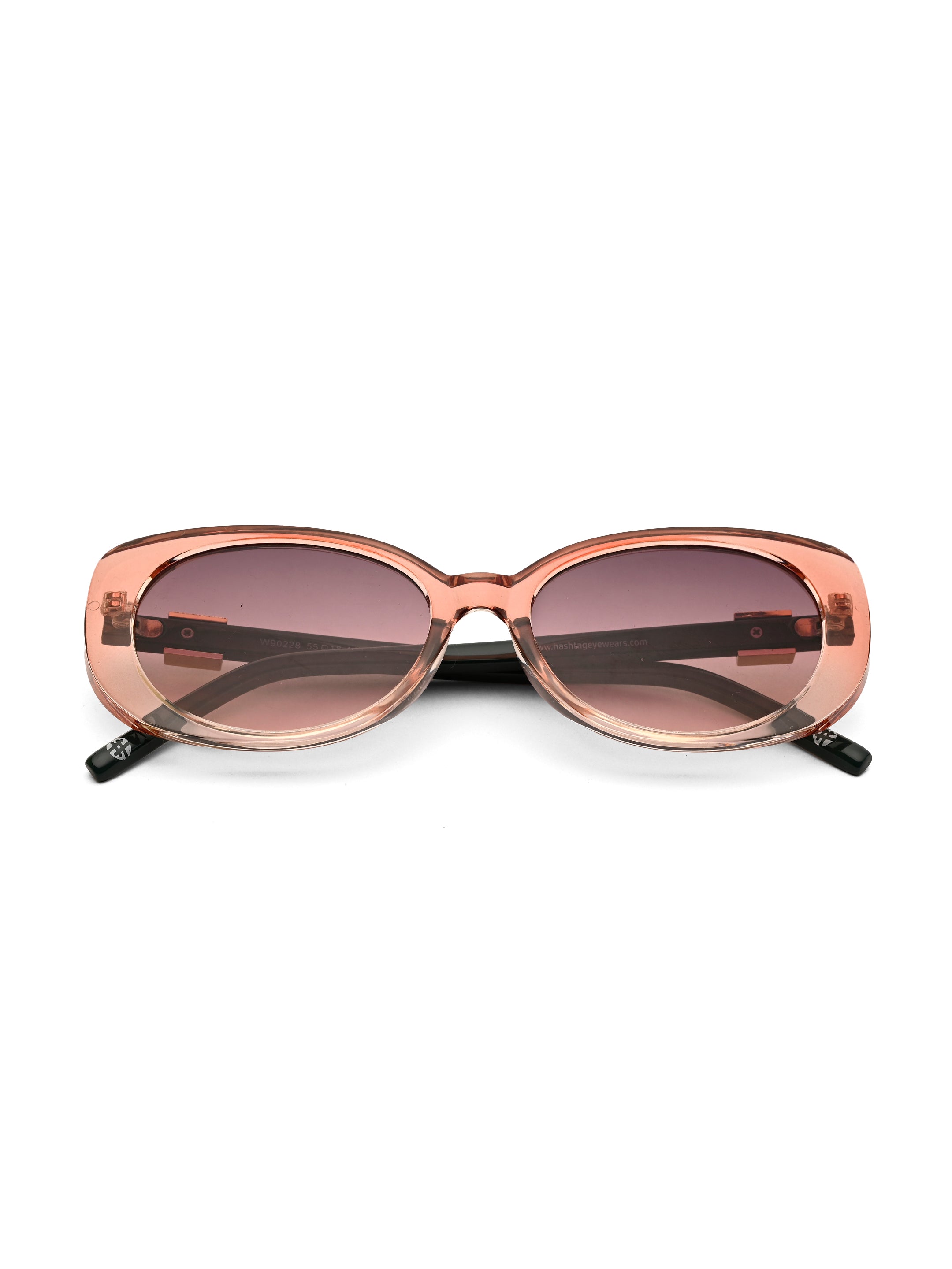 Evira | Transparent Gradient Pink Large Full Rim Cateye Sunglasses for Women [UV-protected]