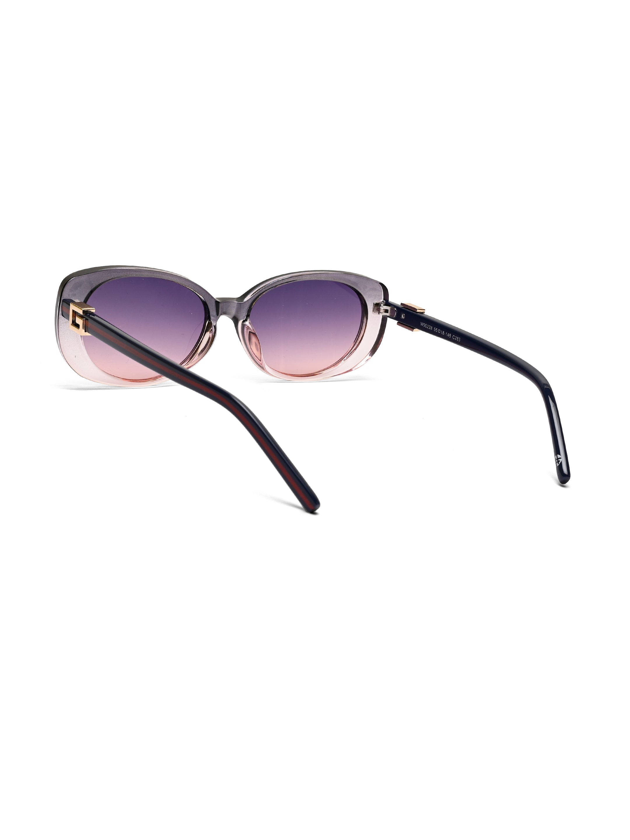 Evira | Transparent Gradient Grey Large Full Rim Cateye Sunglasses for Women [UV-protected]