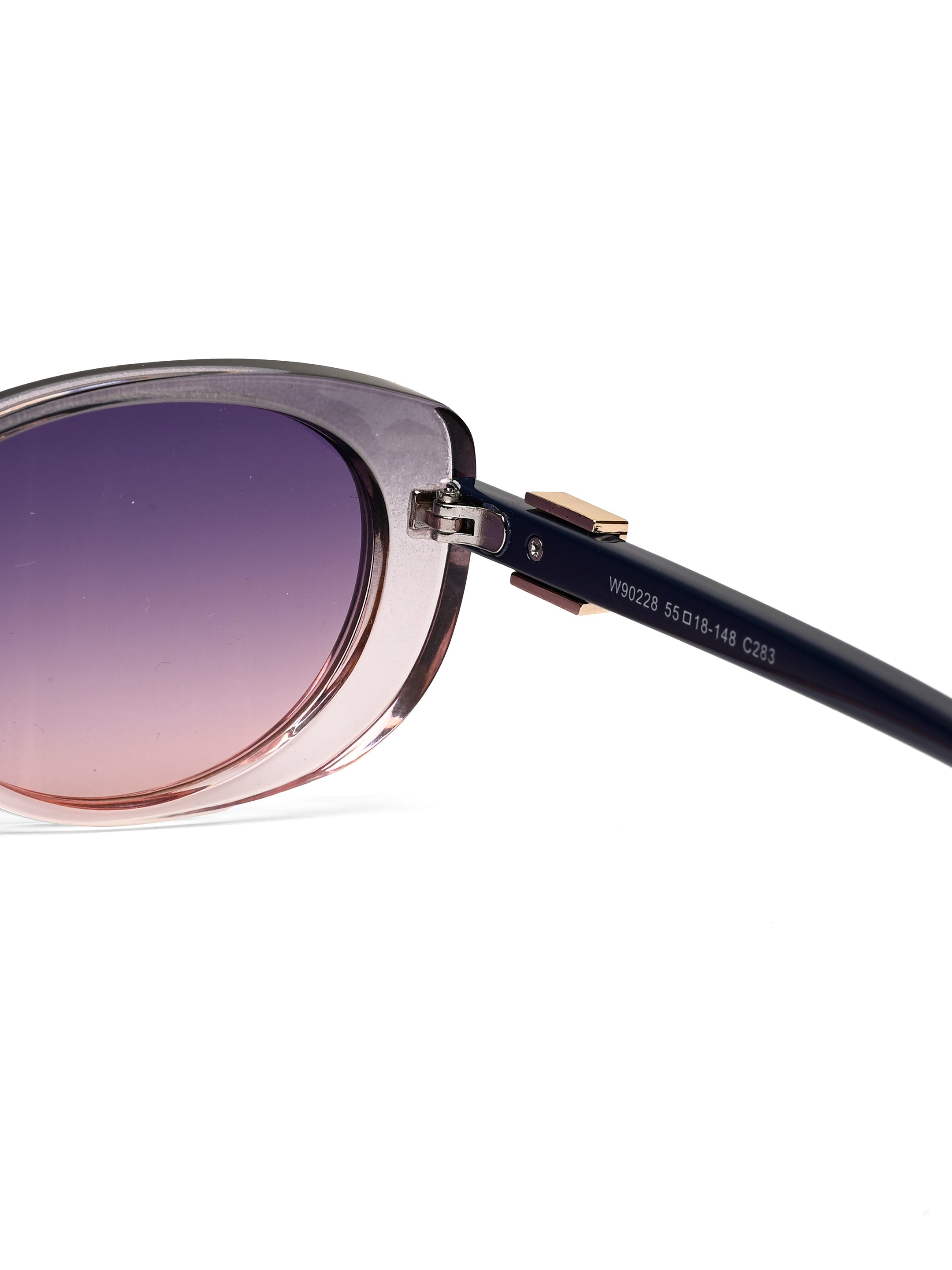 Evira | Transparent Gradient Grey Large Full Rim Cateye Sunglasses for Women [UV-protected]