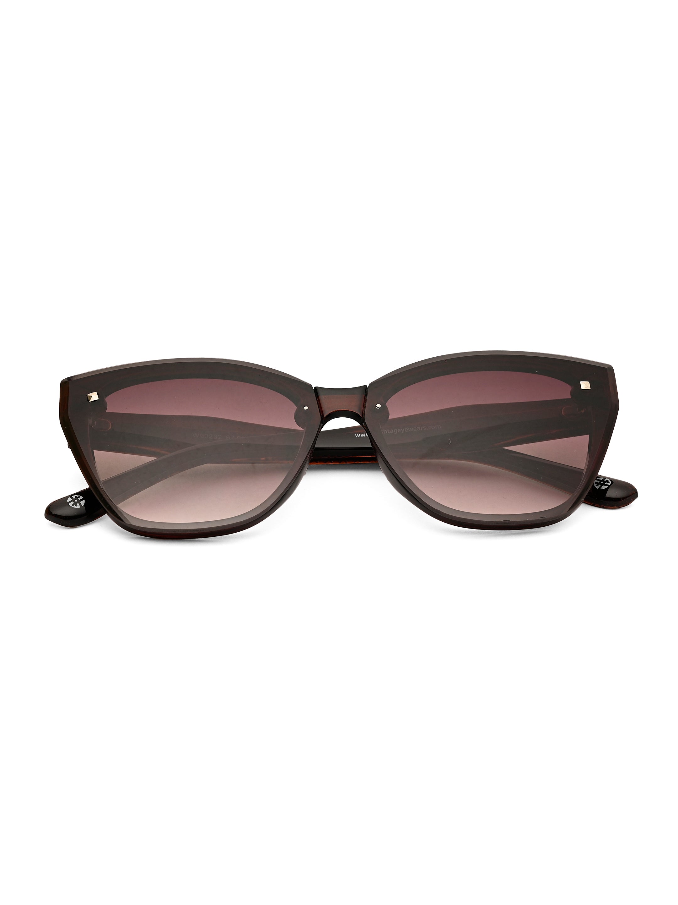 Miron | Brown Large Full Rim Cateye Sunglasses for Women [UV-protected]