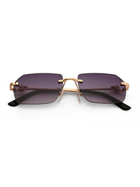 Panther | Gradient Purple Medium Rim Less RECTANGLE Sunglasses for Men & Women [UV-protected]