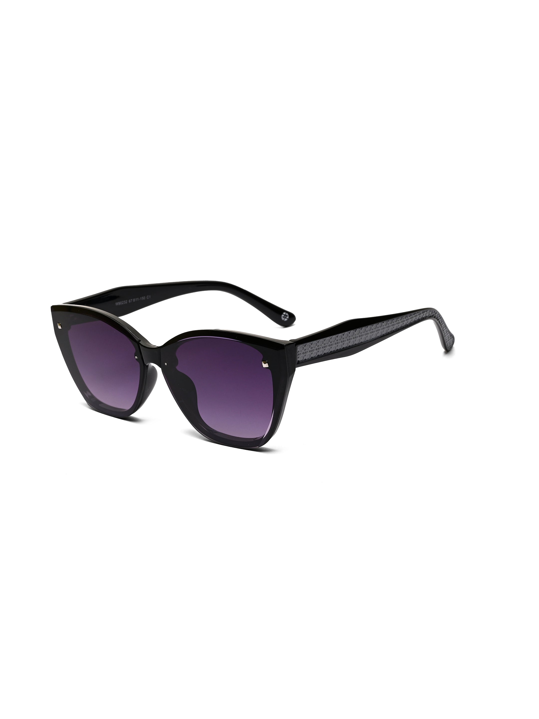 Miron | Black Large Full Rim Cateye Sunglasses for Women [UV-protected]