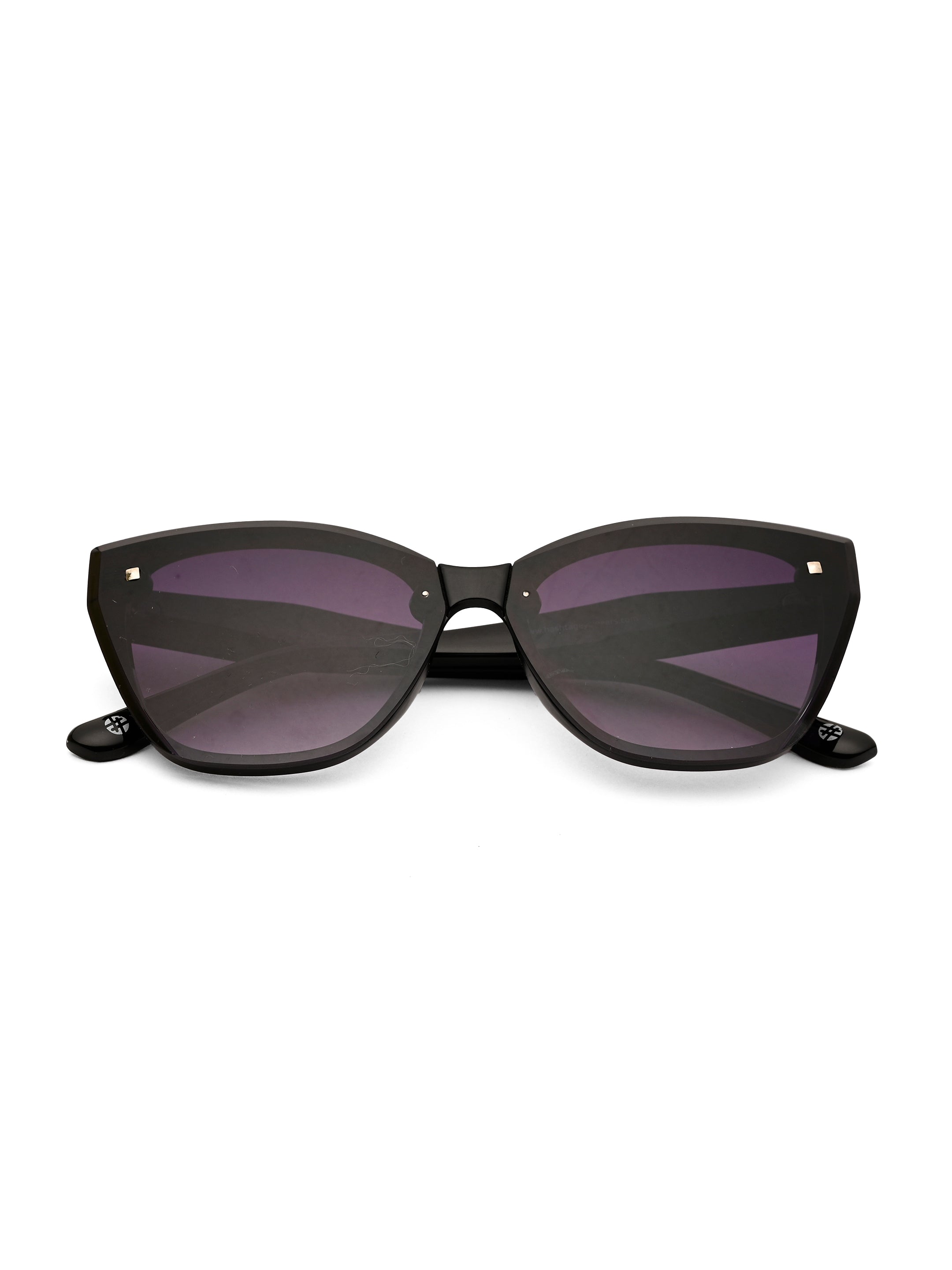 Miron | Black Large Full Rim Cateye Sunglasses for Women [UV-protected]