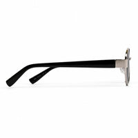 Urbanite | Silver Medium Full Rim Oval Sunglasses for Women [UV-protected]