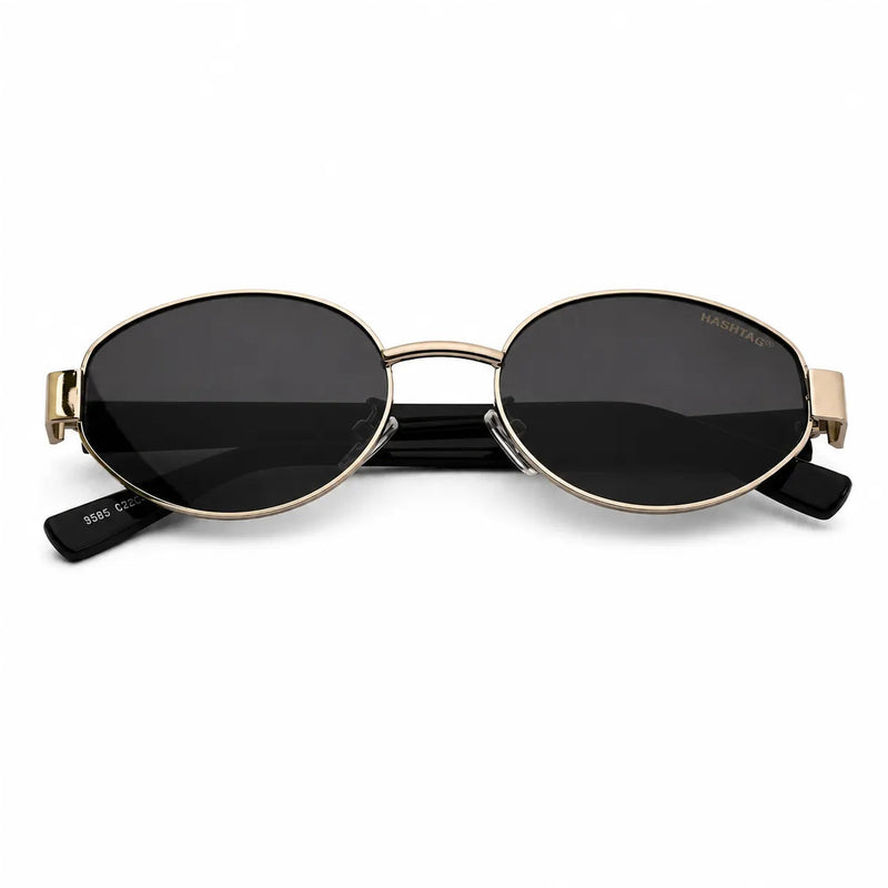 Urbanite | Silver Medium Full Rim Oval Sunglasses for Women [UV-protected]