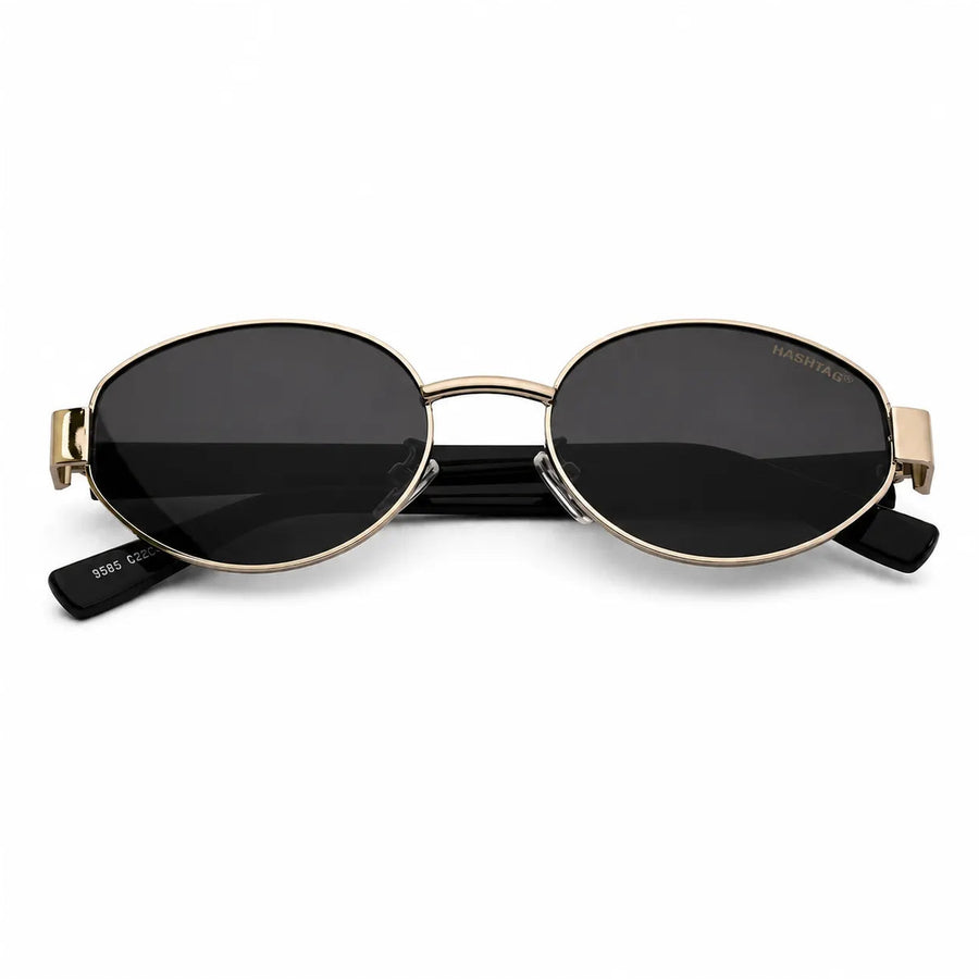 Urbanite | Silver Medium Full Rim Oval Sunglasses for Women [UV-protected]