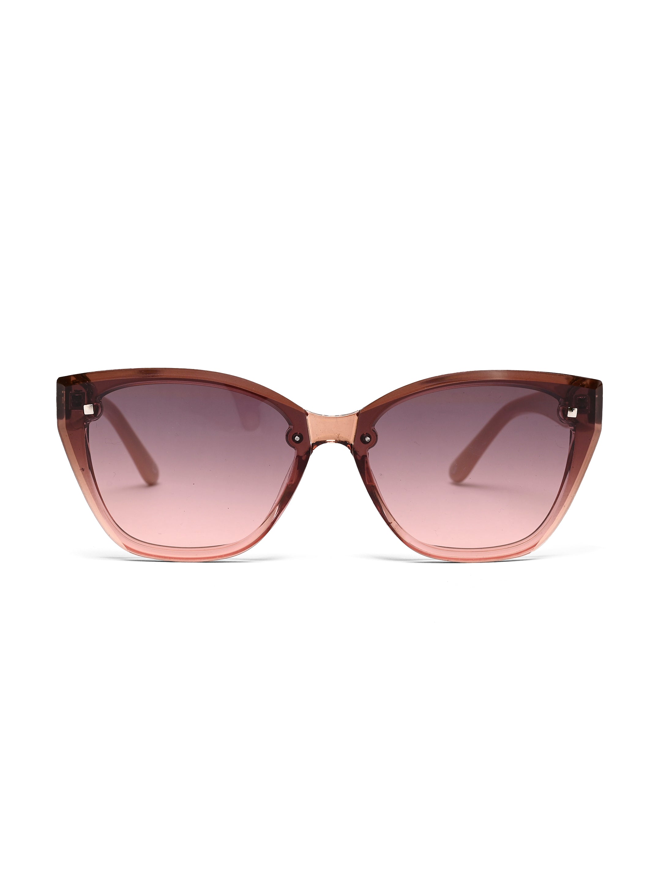 Miron | Transparent Gradient Brown Large Full Rim Cateye Sunglasses for Women [UV-protected]